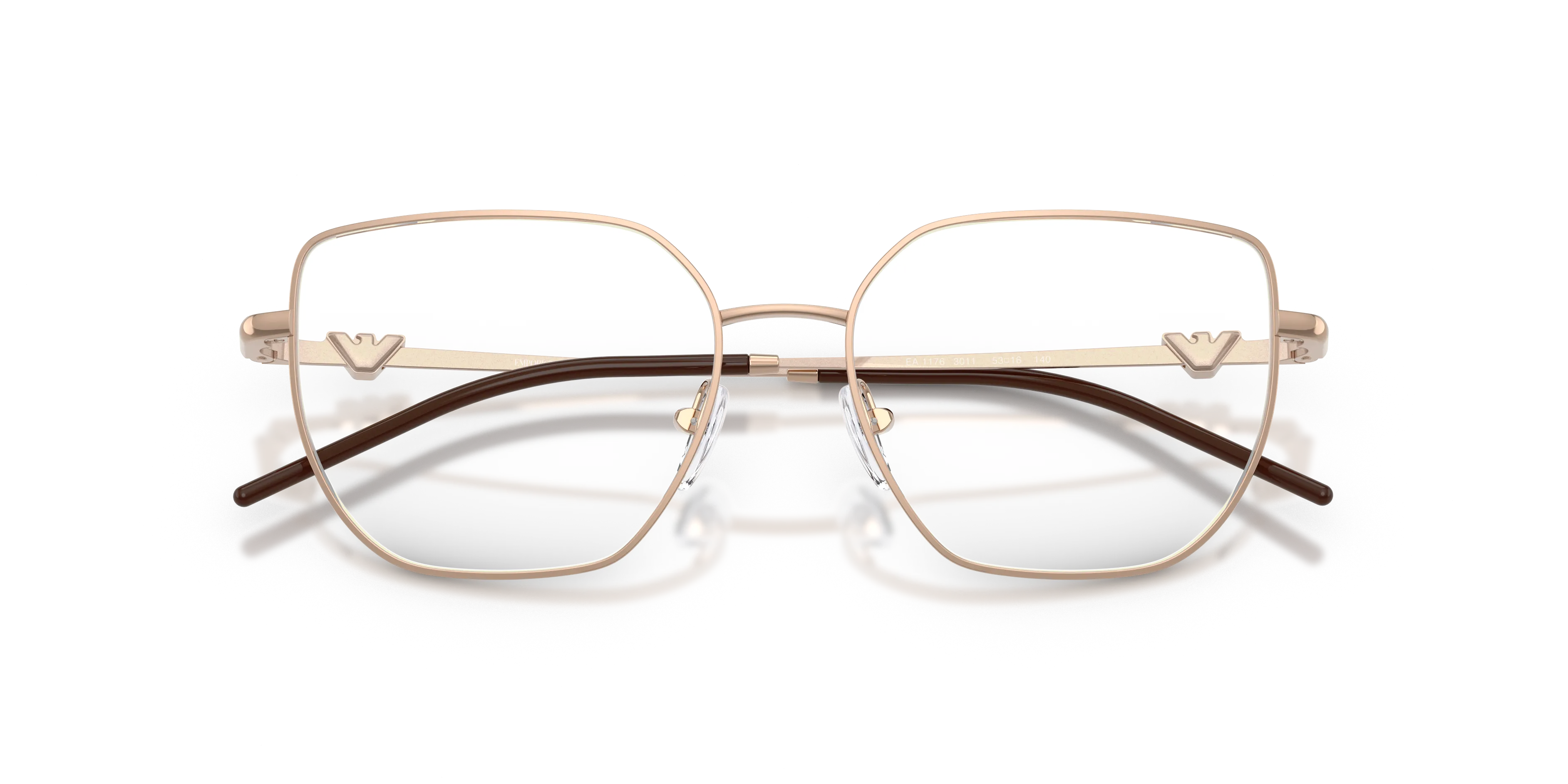 Emporio Armani EA1176 3011 Montature da vista Metallo Oro Geometrica Normale - immagine 2