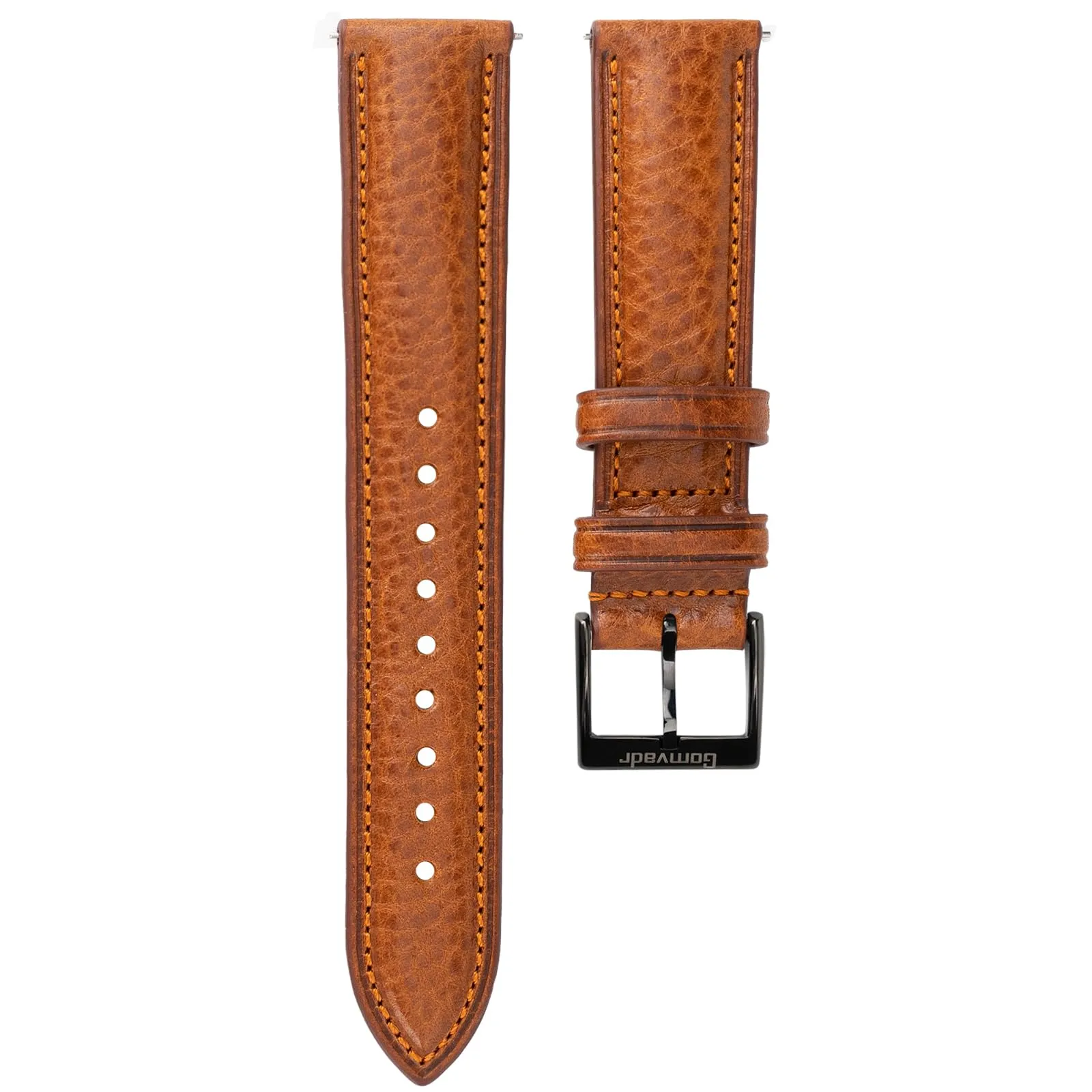Gomvadr Cinturino in pelle per orologio con pelle conciata al vegetale, 20 mm, 16 18 19 20 XL 21 22 XXL Cinturini di ricambio a sgancio rapido, 21mm, Pelle, Nessuna pietra preziosa - immagine 2