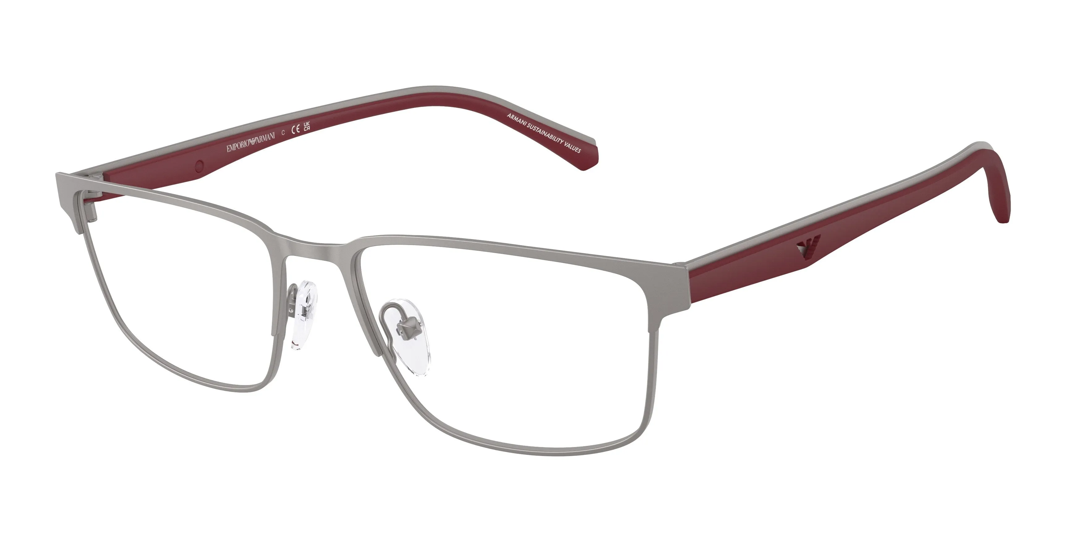 Emporio Armani EA1175 3032 Montature da vista Metallo Grigio Squadrata Normale - immagine 1