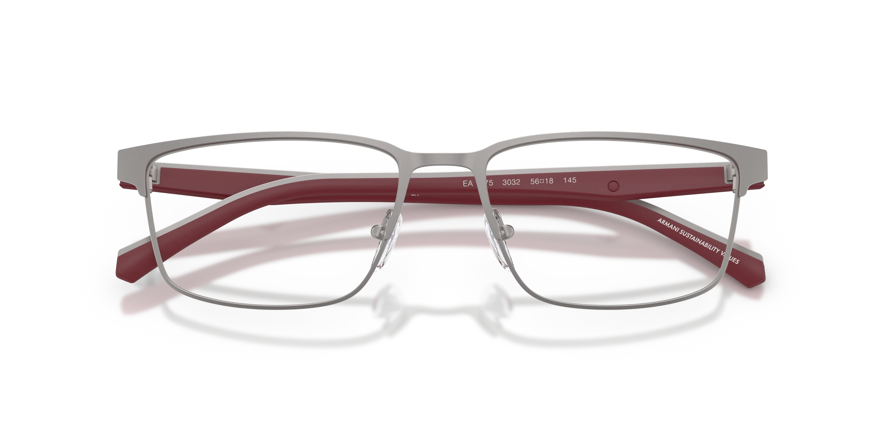 Emporio Armani EA1175 3032 Montature da vista Metallo Grigio Squadrata Normale - immagine 2