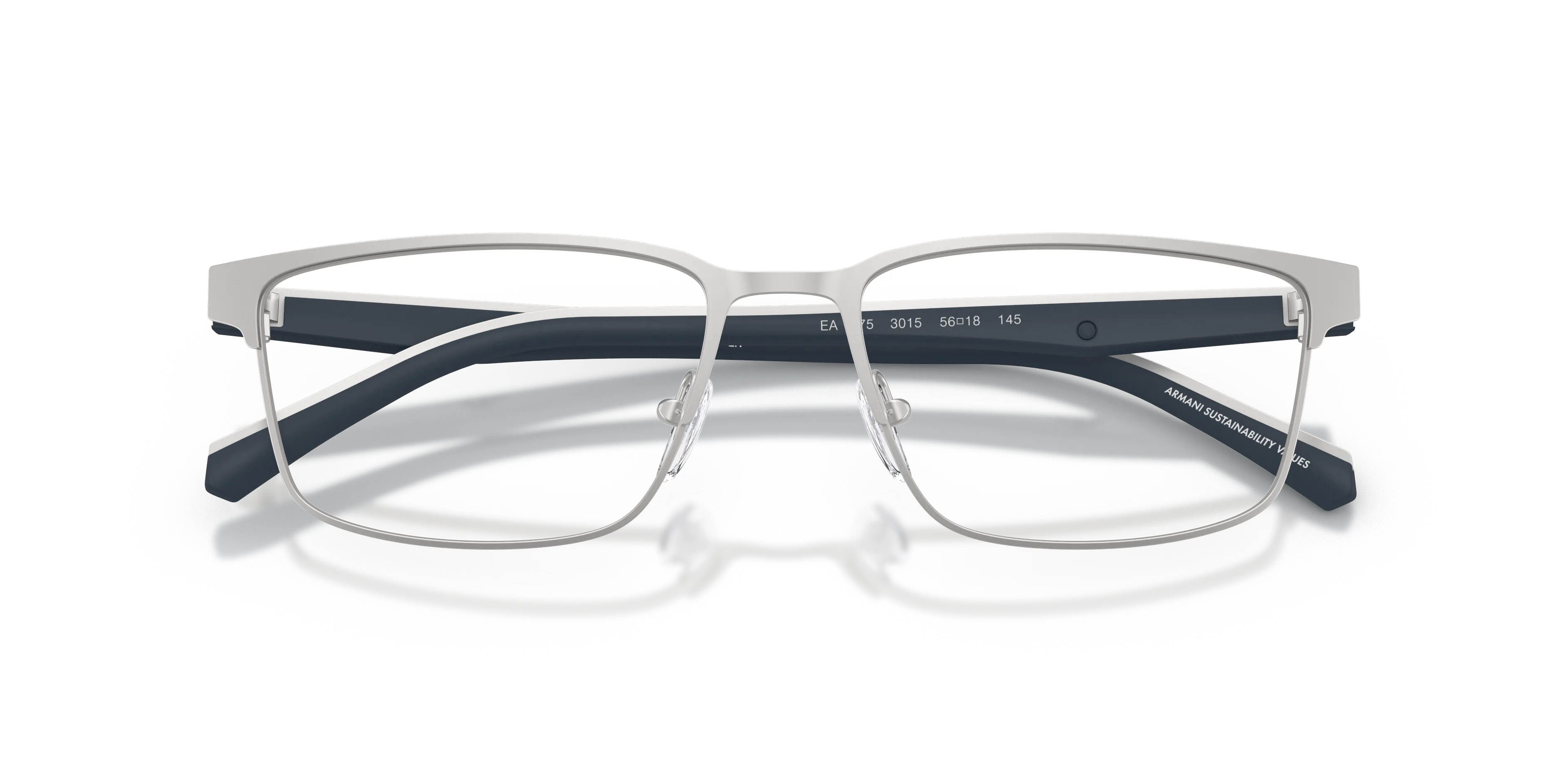 Emporio Armani EA1175 3015 Montature da vista Metallo Argento Squadrata Normale - immagine 2