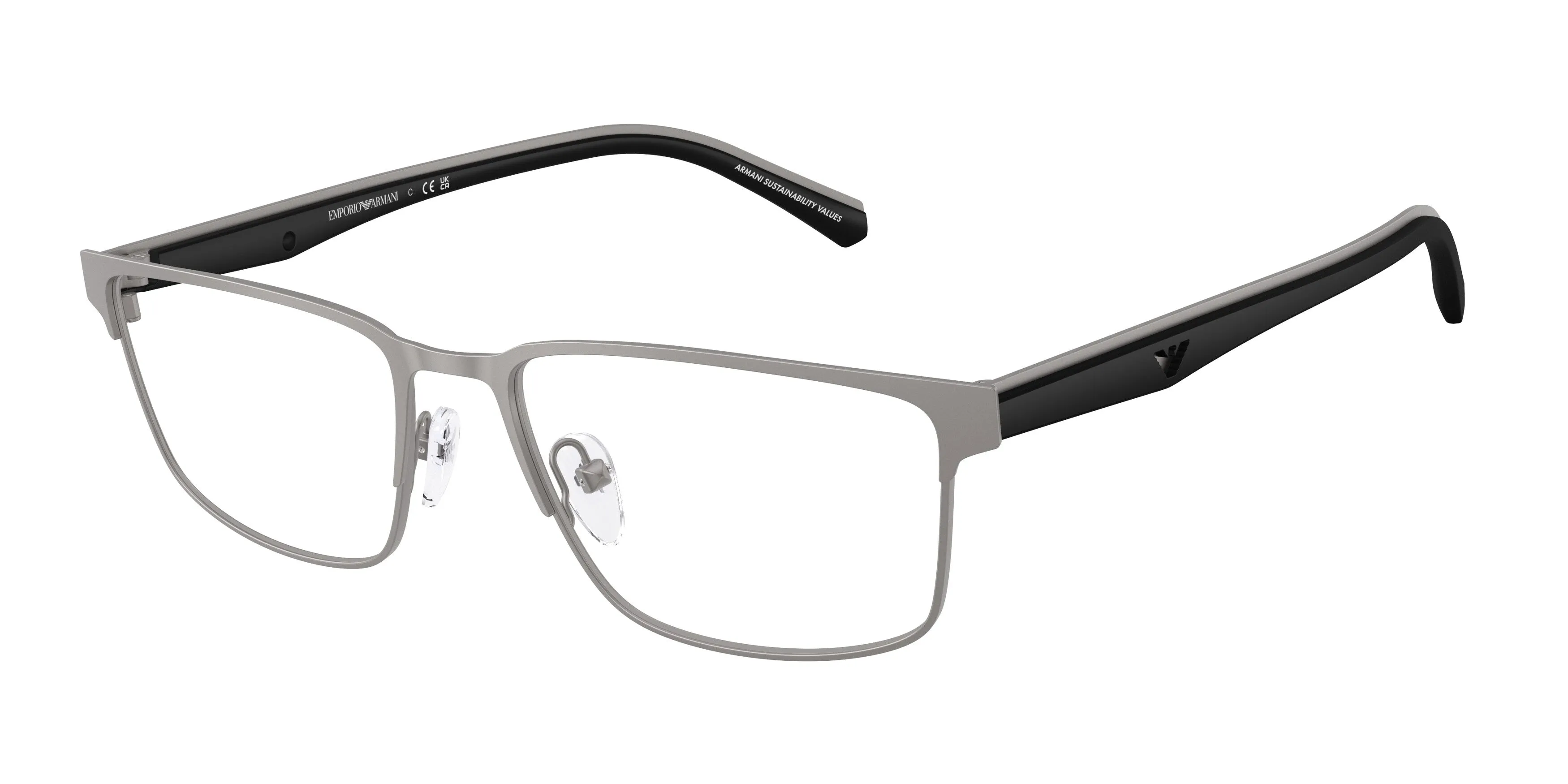 Emporio Armani EA1175 3003 Montature da vista Metallo Grigio Squadrata Normale - immagine 1