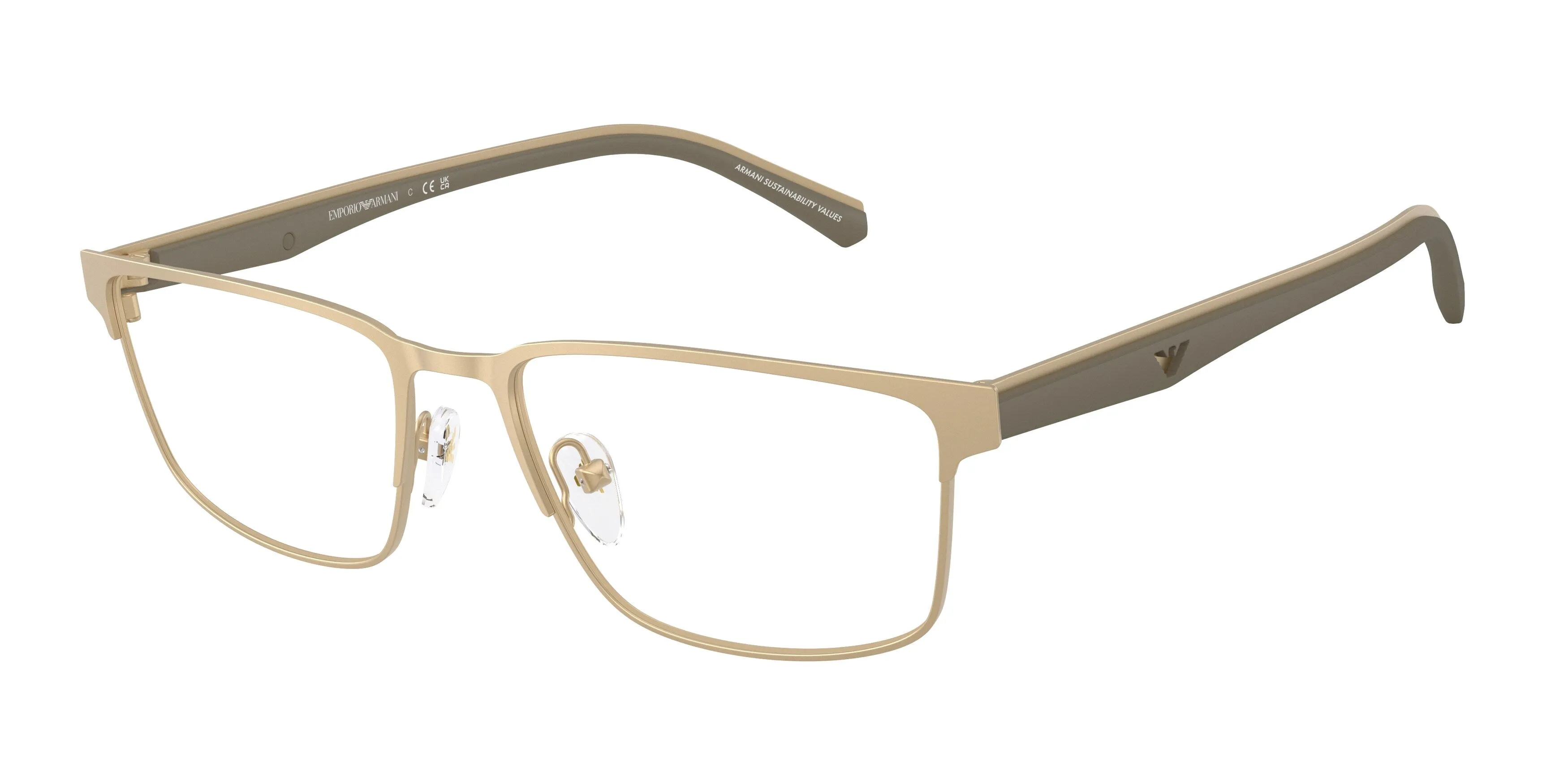 Emporio Armani EA1175 3002 Montature da vista Metallo Oro Squadrata Normale - immagine 1