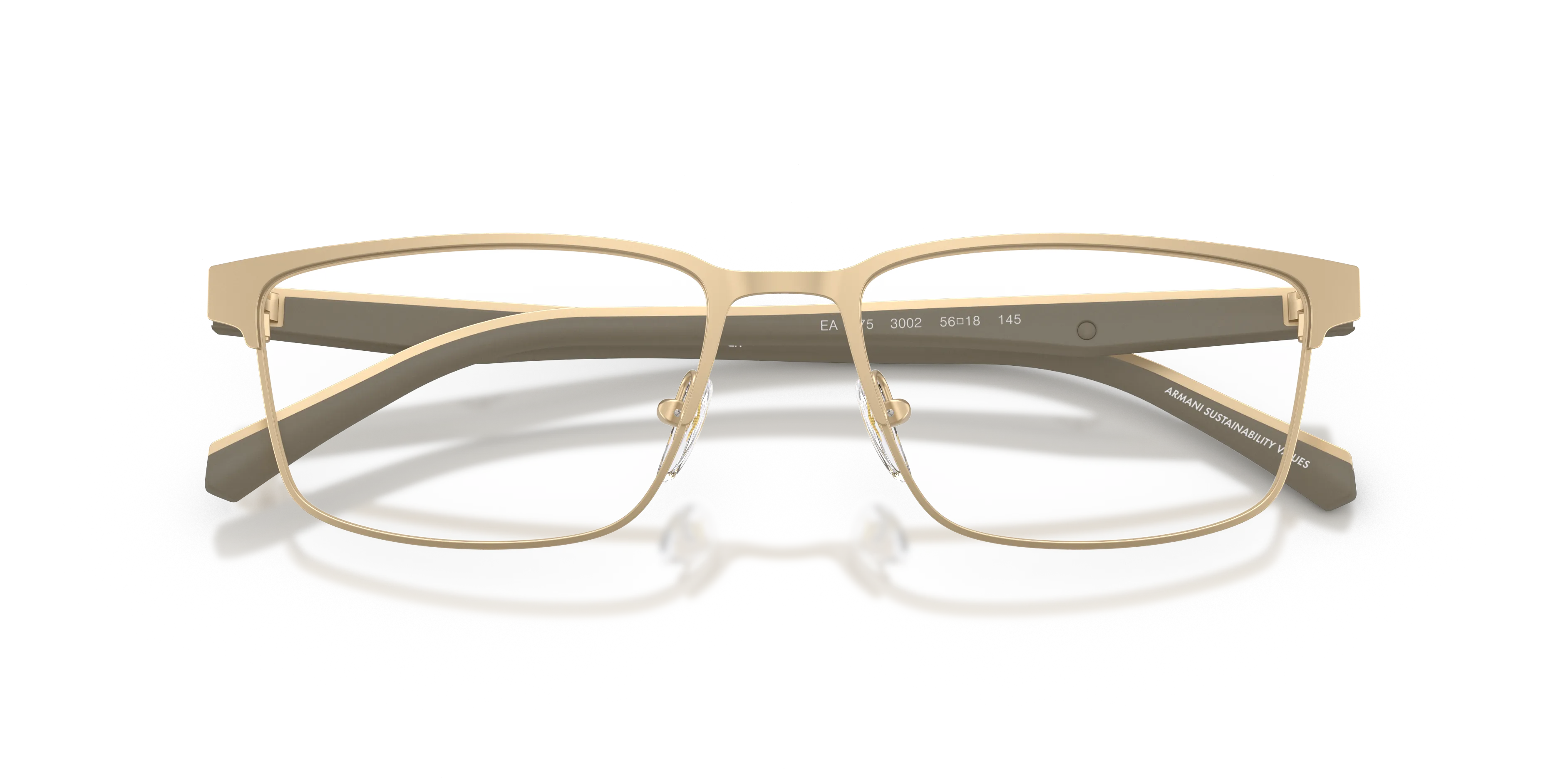 Emporio Armani EA1175 3002 Montature da vista Metallo Oro Squadrata Normale - immagine 2