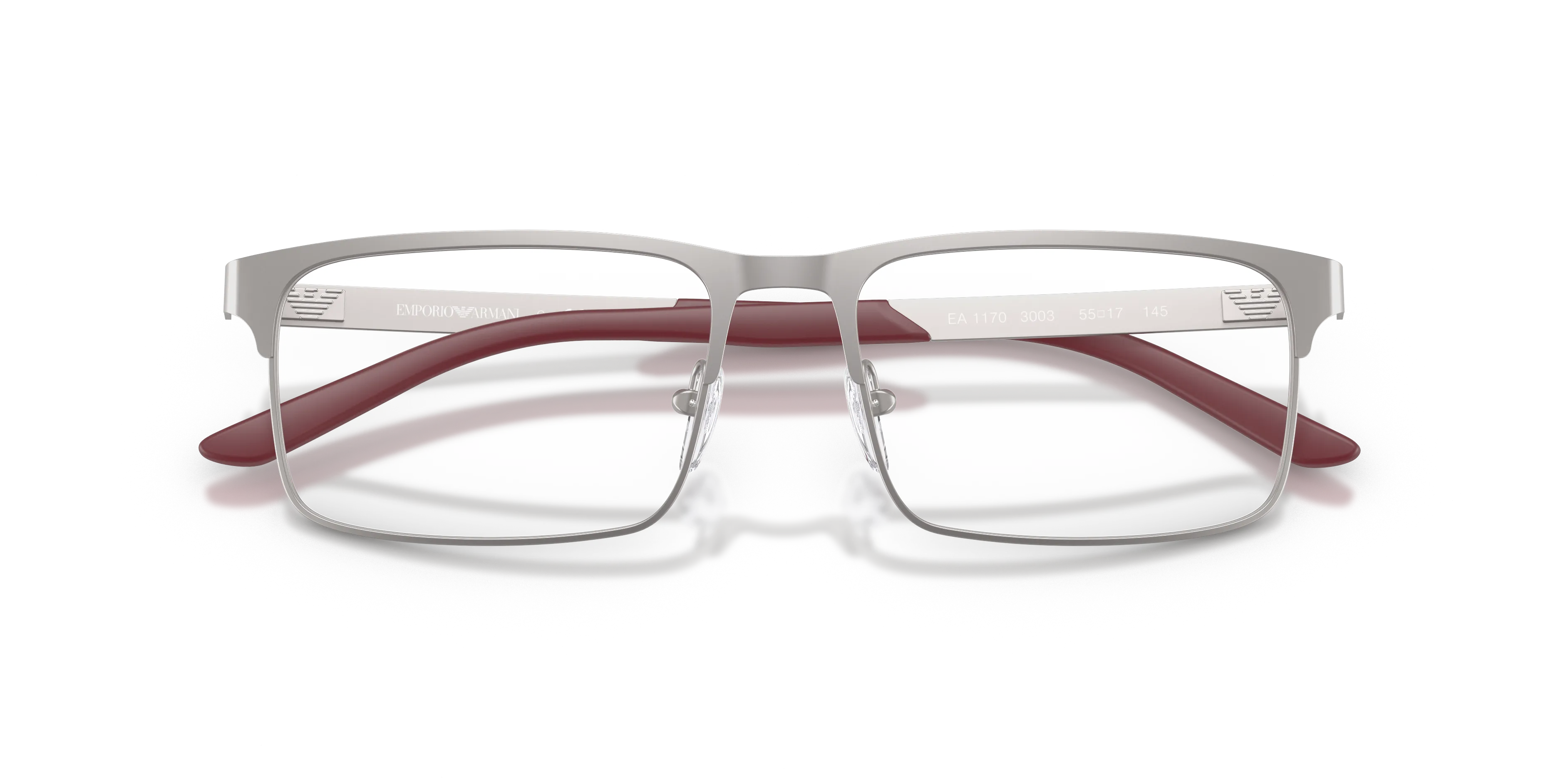 Emporio Armani EA1170 3003 Montature da vista Metallo Grigio Squadrata Normale - immagine 2
