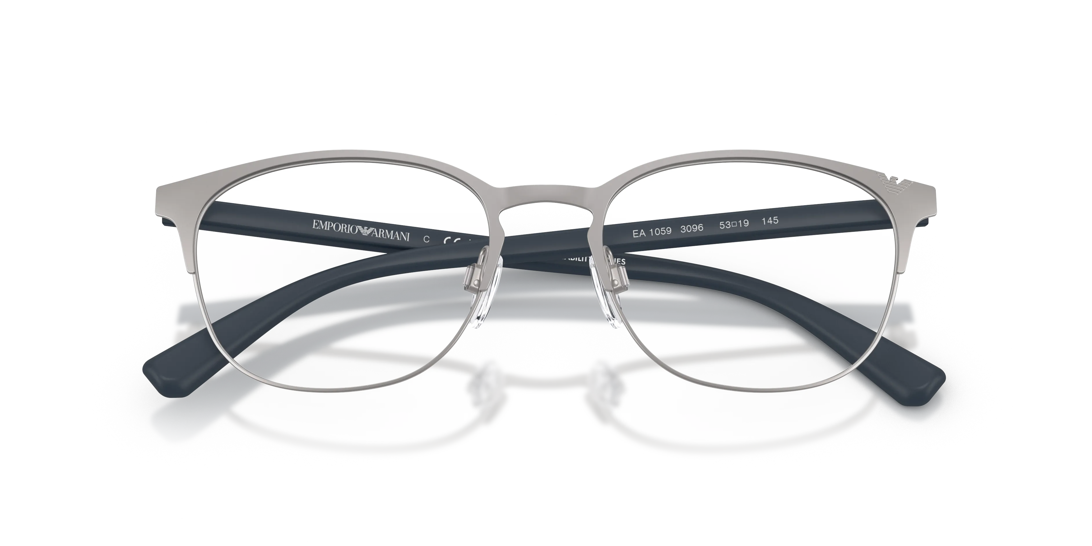 Emporio Armani EA1059 3096 Montature da vista Metallo Grigio Rotonda Normale - immagine 2