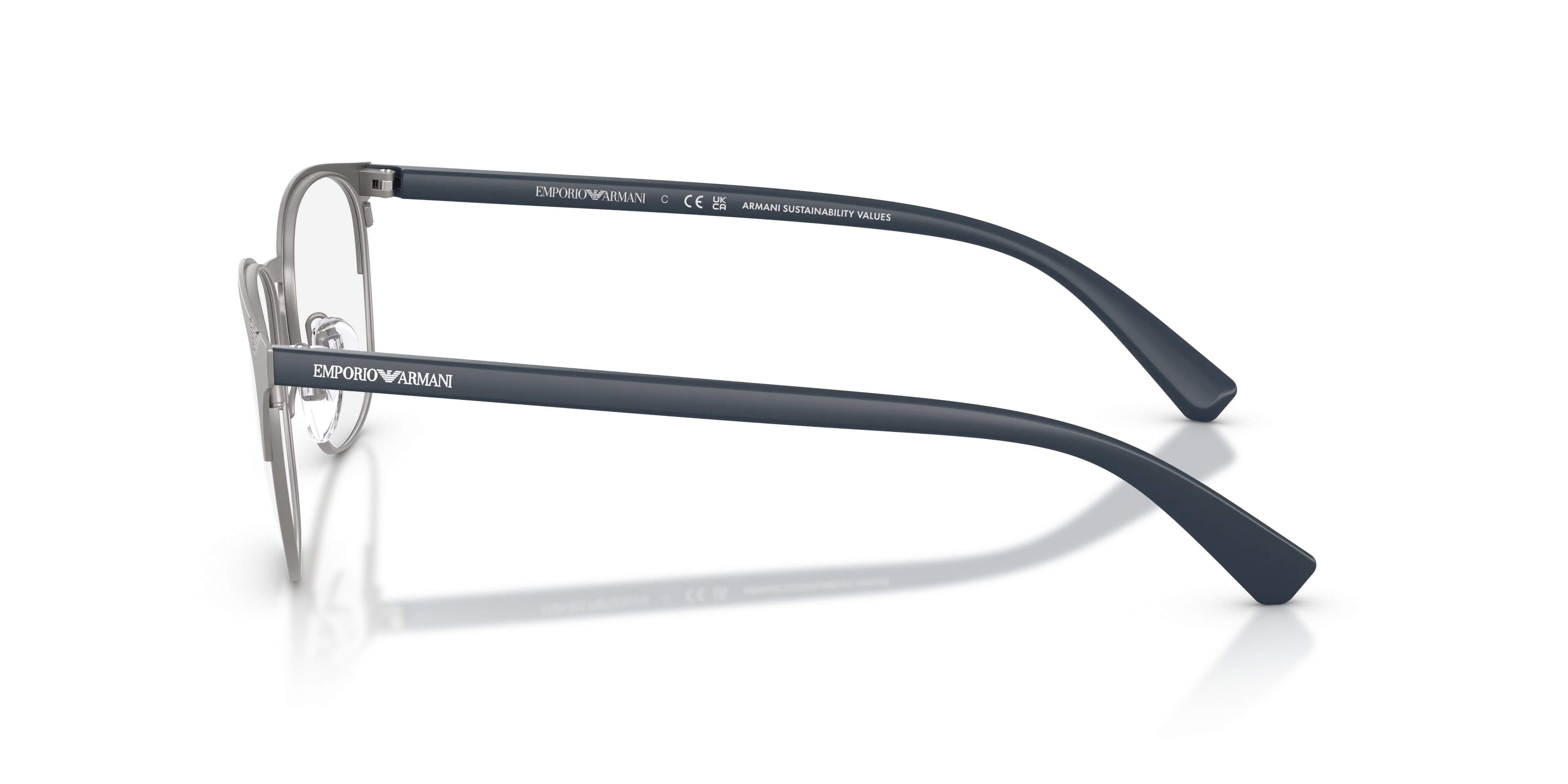 Emporio Armani EA1059 3096 Montature da vista Metallo Grigio Rotonda Normale - immagine 4