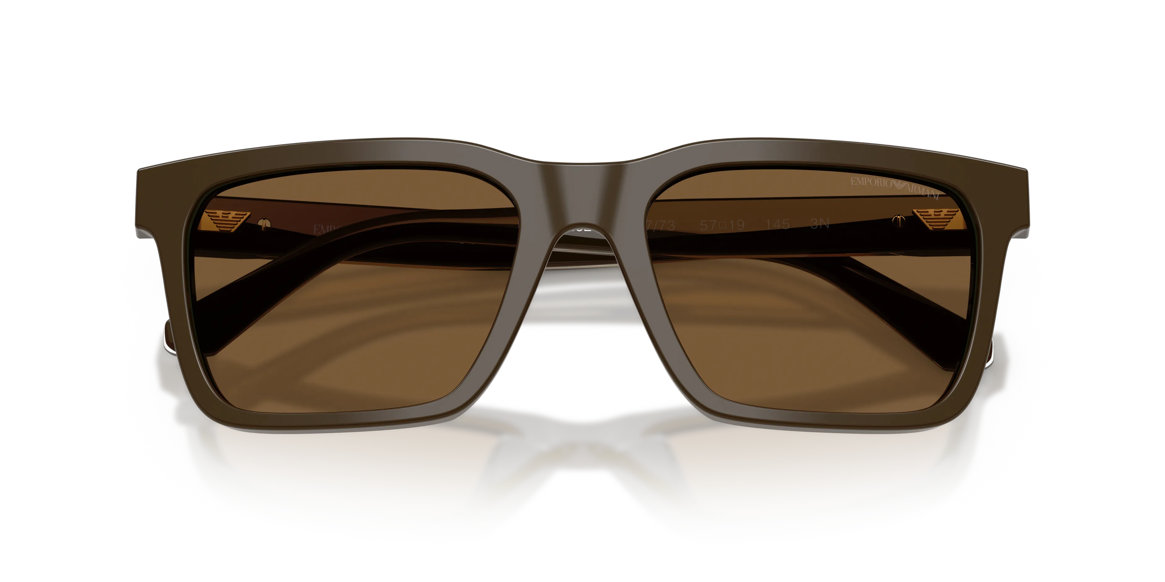 Emporio Armani EA4262U 630773 Occhiali da sole Acetato Marrone Marrone Squadrata Normale - immagine 2