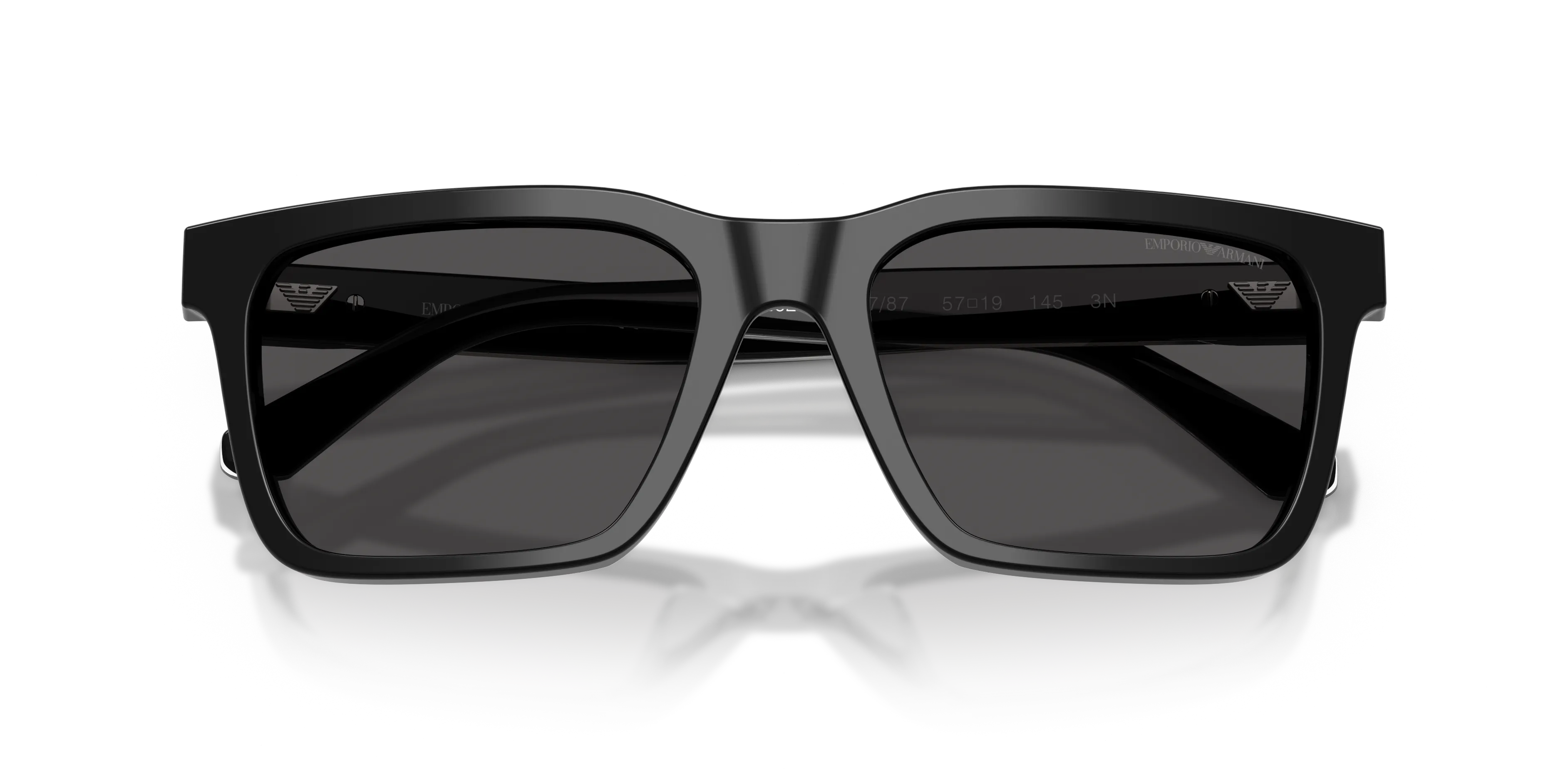 Emporio Armani EA4262U 501787 Occhiali da sole Acetato Nero Grigio Squadrata Normale - immagine 2