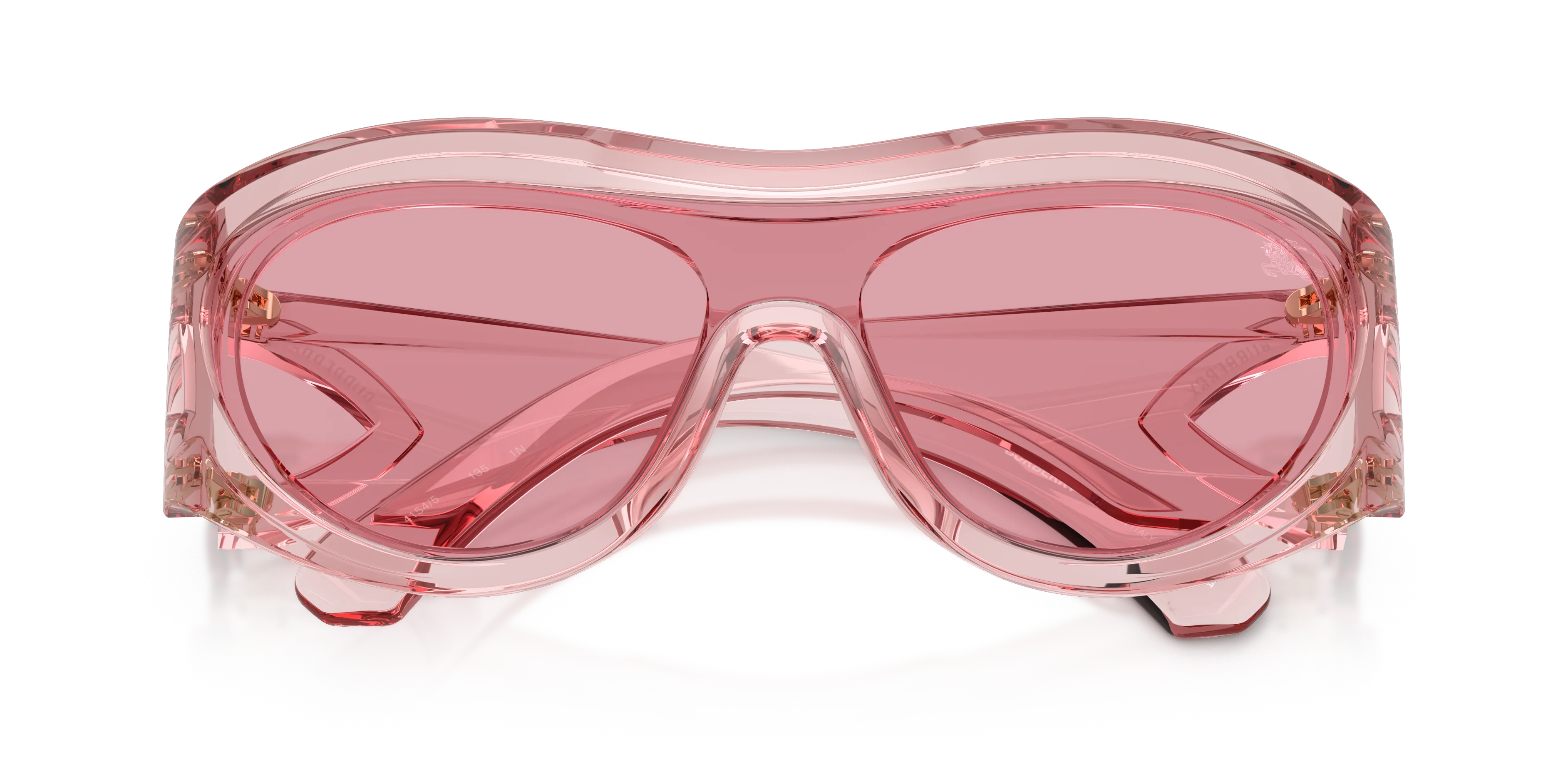 Burberry BE4465 4154/5 Occhiali da sole Iniettato Rosa Rosa Geometrica Normale - immagine 2