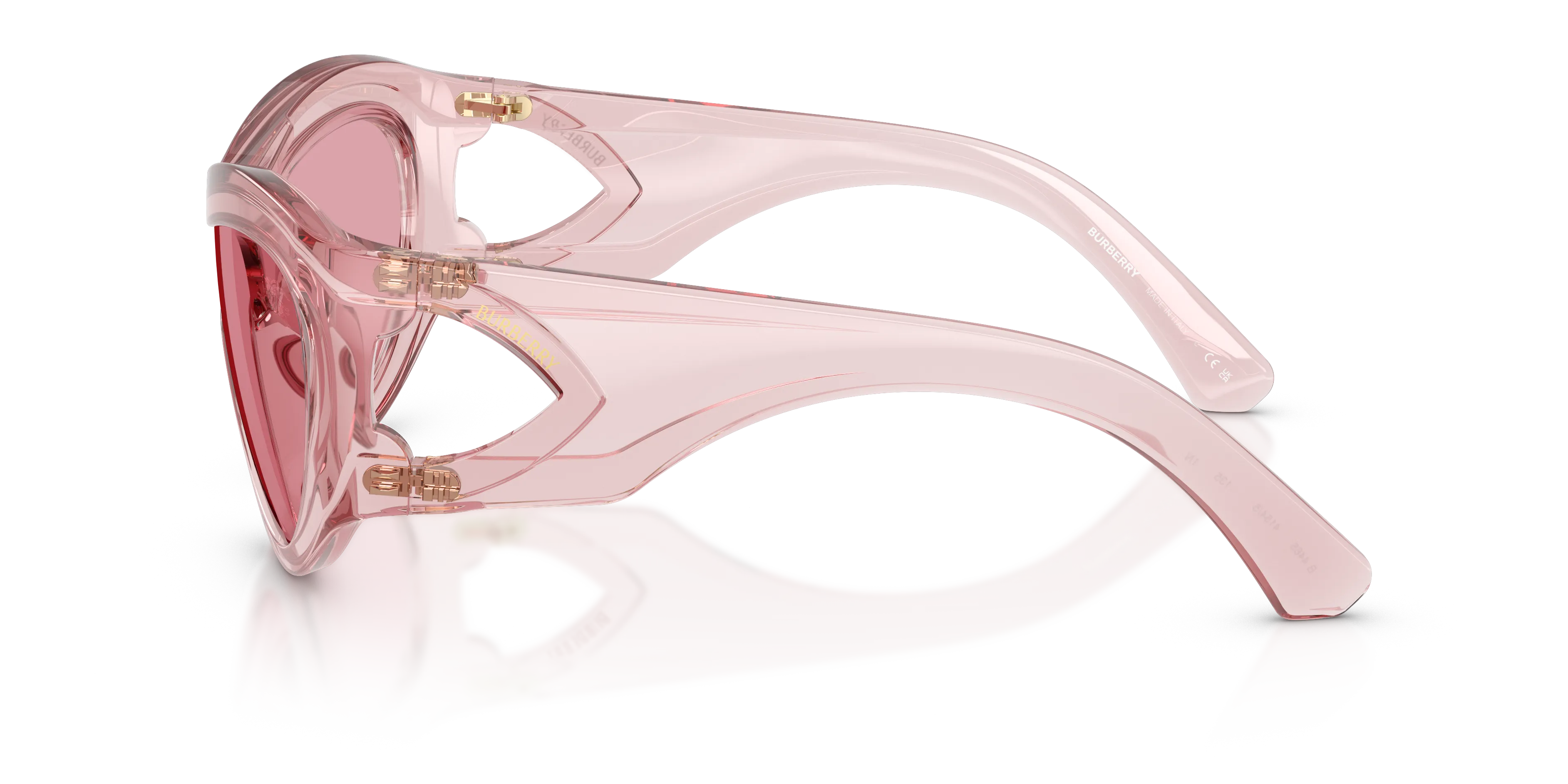 Burberry BE4465 4154/5 Occhiali da sole Iniettato Rosa Rosa Geometrica Normale - immagine 4