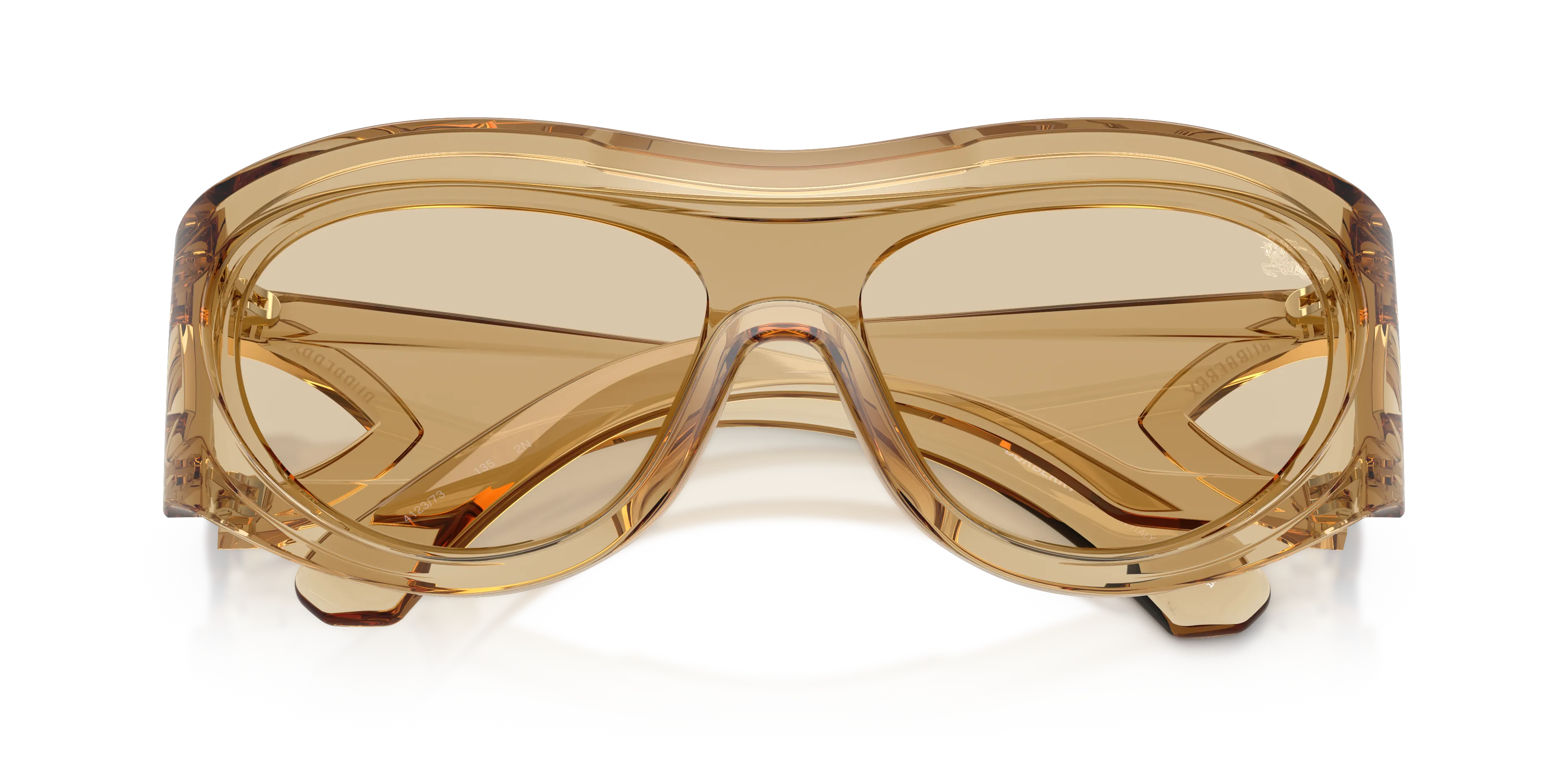 Burberry BE4465 412373 Occhiali da sole Iniettato Marrone Marrone Geometrica Normale - immagine 2