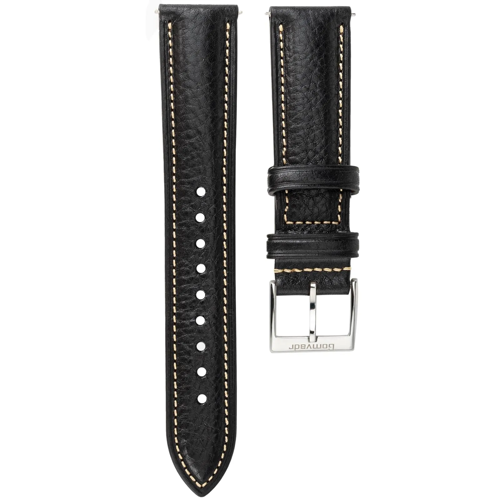 Gomvadr Cinturino in pelle per orologio con pelle conciata al vegetale, 20 mm, 16 18 19 20 XL 21 22 XXL Cinturini di ricambio a sgancio rapido, 22mm, Pelle, Nessuna pietra preziosa - immagine 2