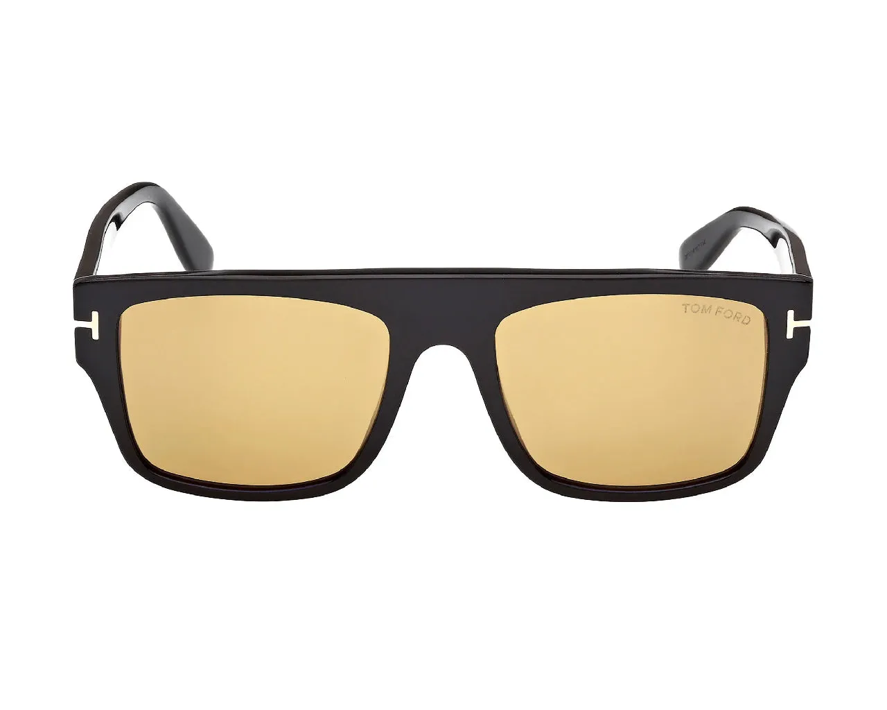 TOM FORD FT0907 DUNNING-02 01E Occhiali da sole Acetato Nero Giallo Squadrata Normale - immagine 2