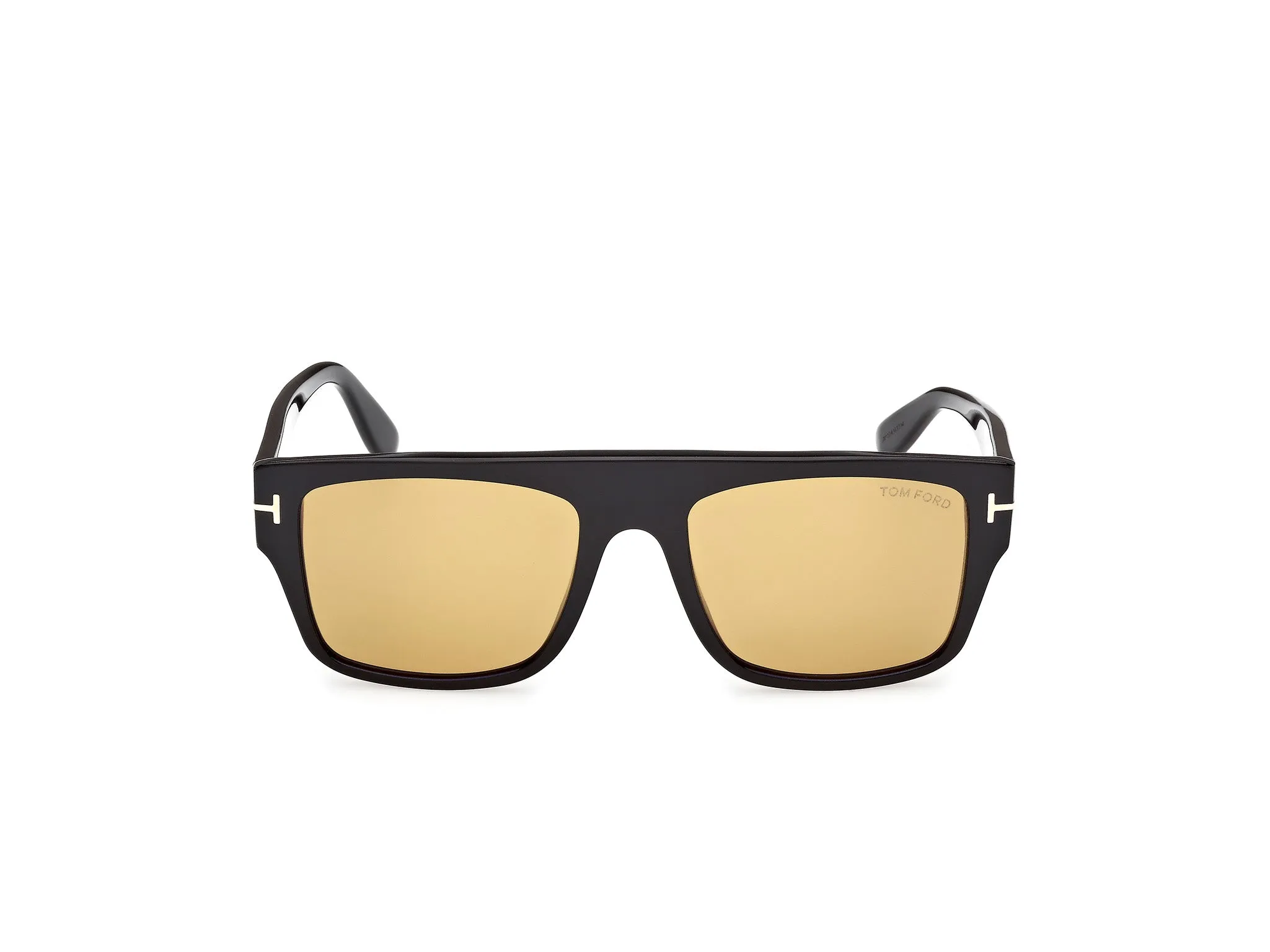 TOM FORD FT0907 DUNNING-02 01E Occhiali da sole Acetato Nero Giallo Squadrata Normale - immagine 3