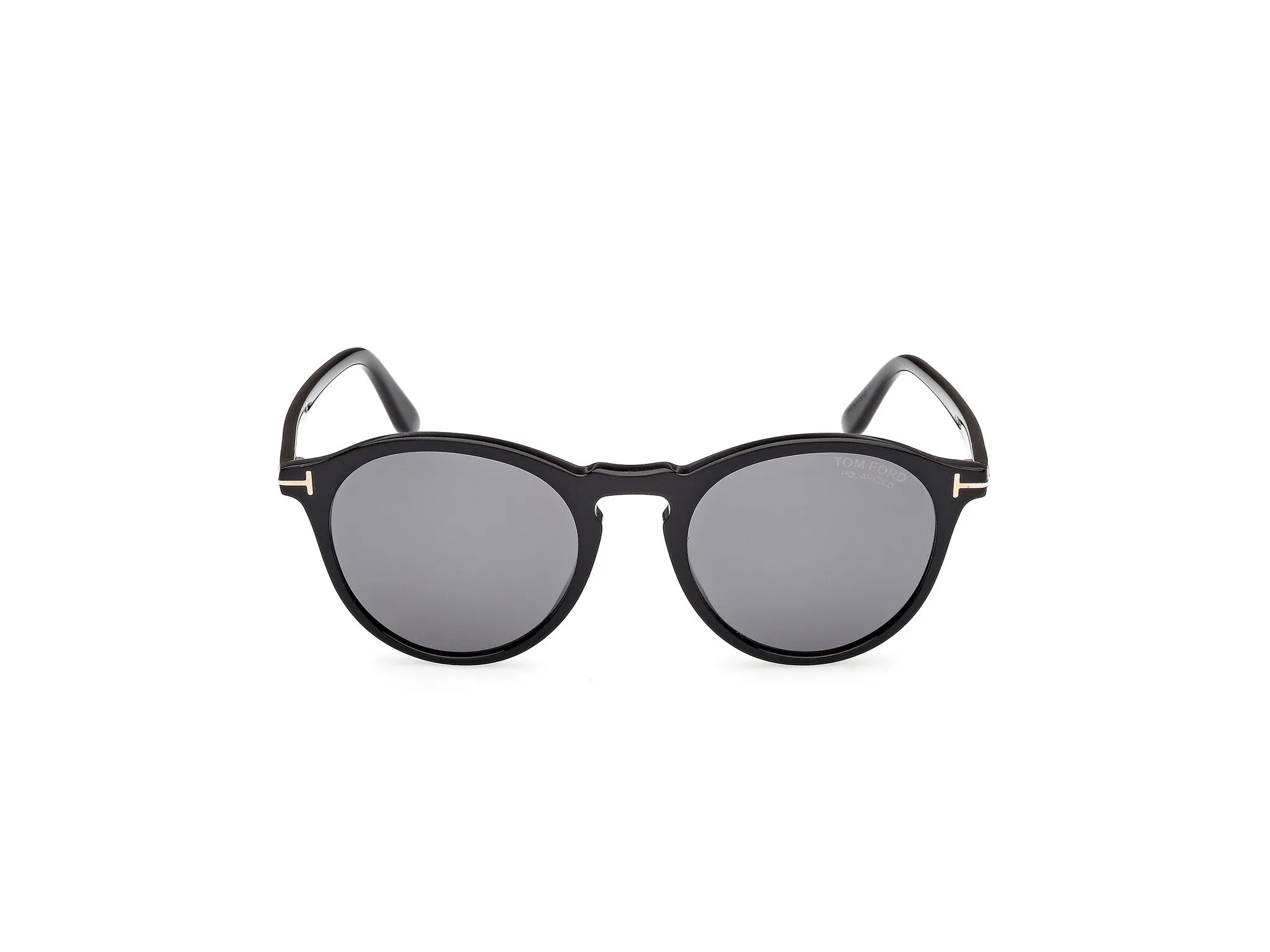 TOM FORD FT0904 AURELE 01D Occhiali da sole Acetato Nero Fumo Rotonda Polarizzata - immagine 3