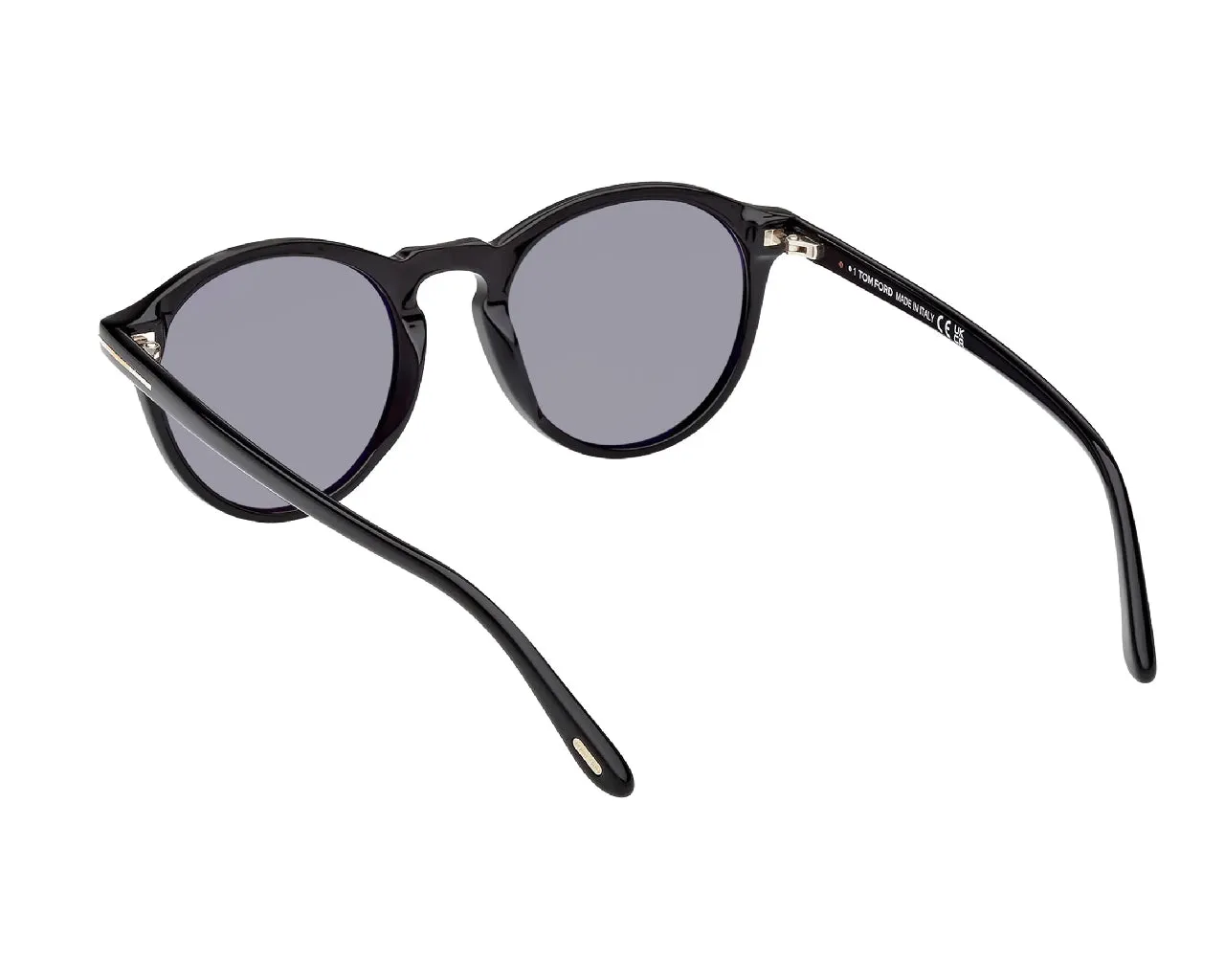 TOM FORD FT0904 AURELE 01D Occhiali da sole Acetato Nero Fumo Rotonda Polarizzata - immagine 4