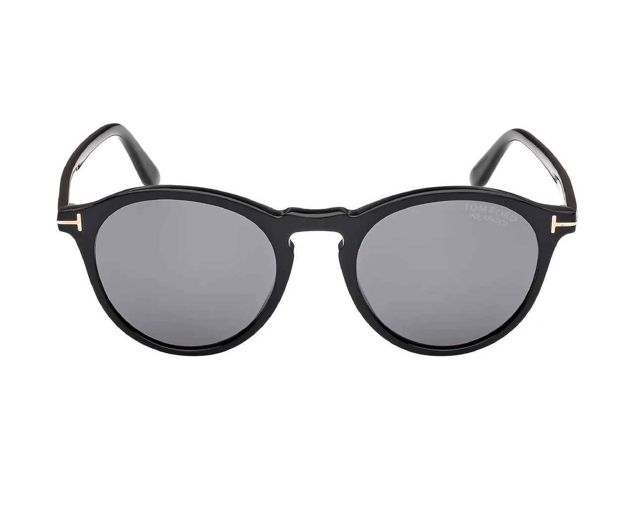 TOM FORD FT0904 AURELE 01D Occhiali da sole Acetato Nero Fumo Rotonda Polarizzata - immagine 2