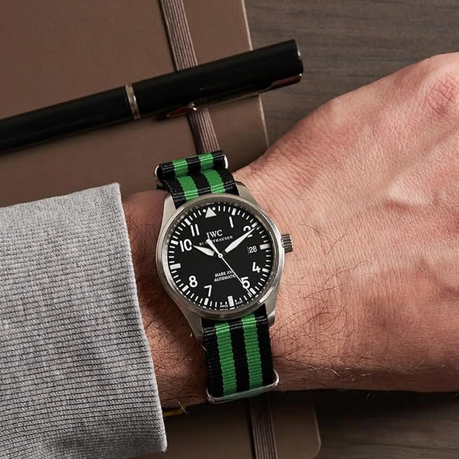Natos.com - Cinturino NATO per Orologio in Nylon Militare G10, Uomo e Donna, Fibbia in Acciaio Inossidabile - 18 mm - immagine 4
