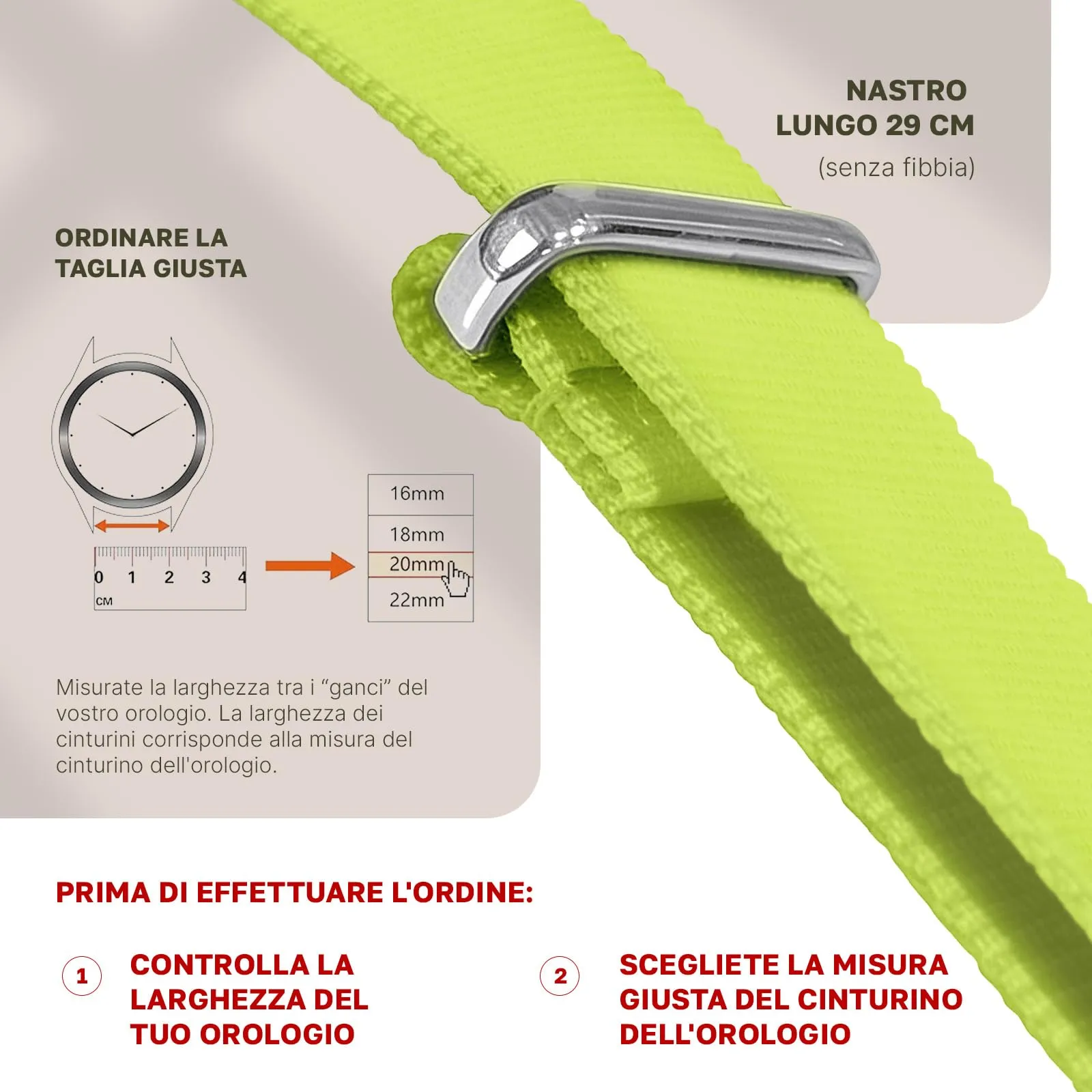 Natos.com - Cinturino NATO per Orologio in Nylon Militare G10, Uomo e Donna, Fibbia in Acciaio Inossidabile - 22mm - immagine 6