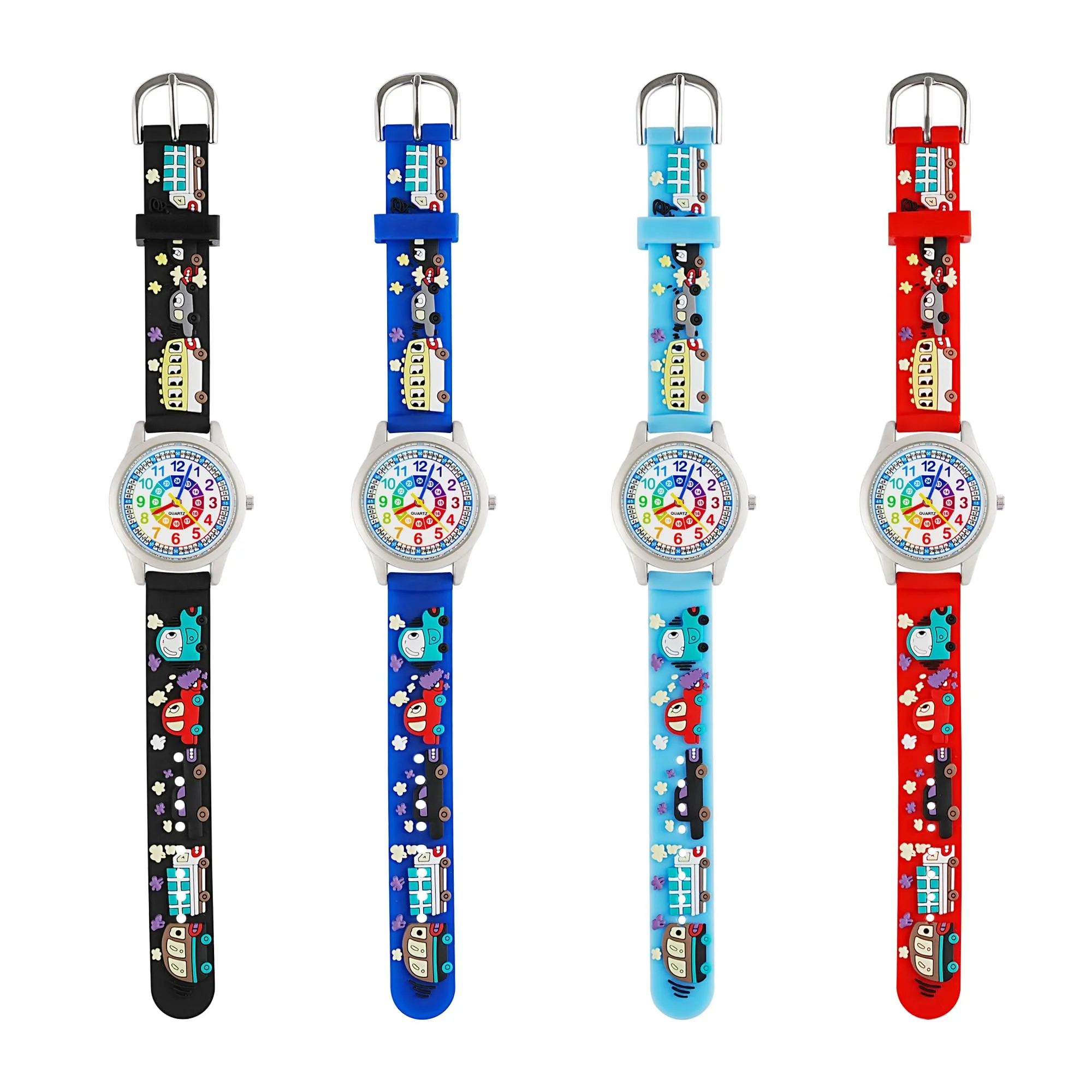 MUXIJIA Orologio Educativo per Bambini - Analogico Quarzo Orologi da Polso per Ragazzi e Ragazze - 3D Cartone Animato Cinturino in Silicone Orologio per Bambini e Ragazzi da 3-10 Anni - immagine 4