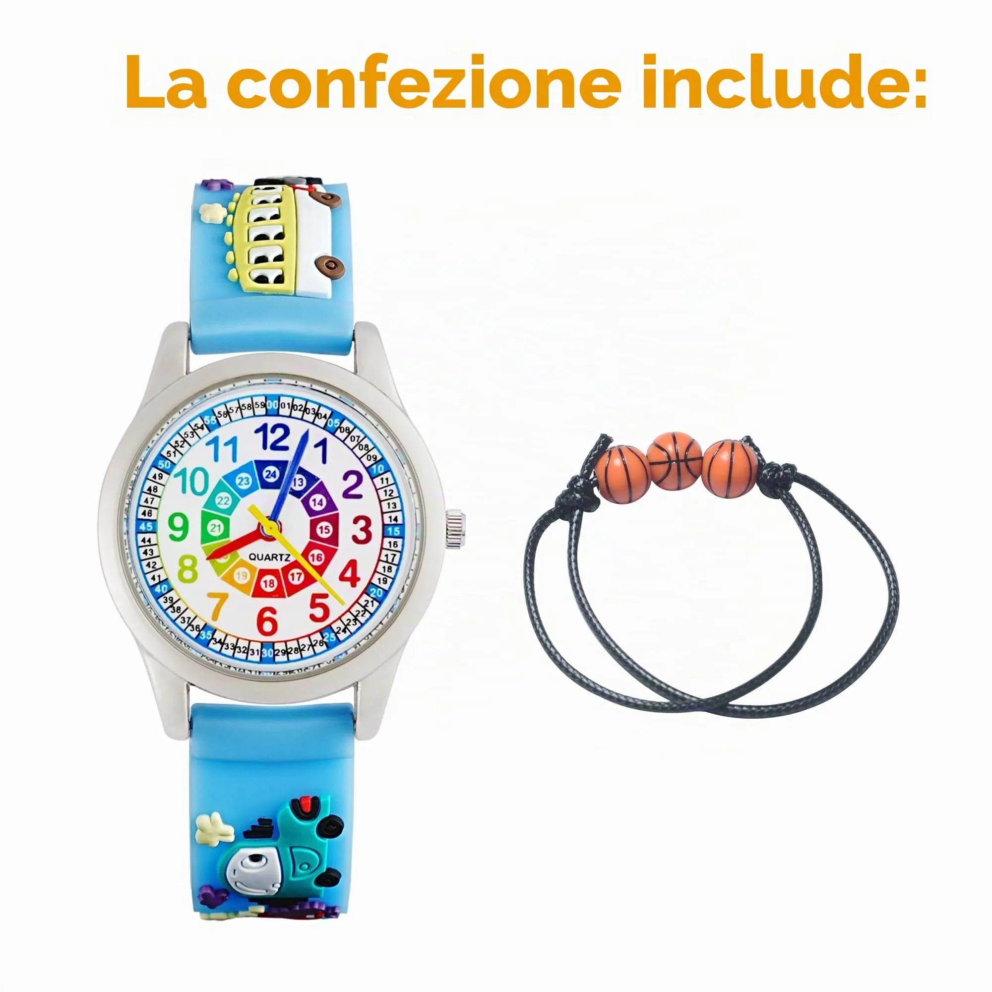 MUXIJIA Orologio Educativo per Bambini - Analogico Quarzo Orologi da Polso per Ragazzi e Ragazze - 3D Cartone Animato Cinturino in Silicone Orologio per Bambini e Ragazzi da 3-10 Anni - immagine 7