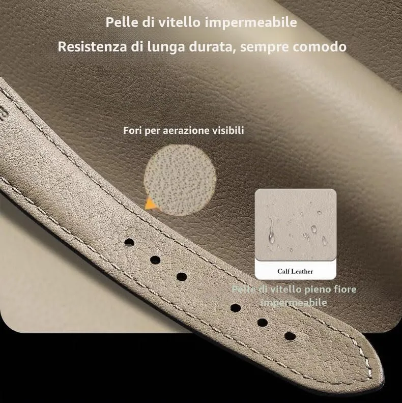 Nizonlaie Cinturini per Orologi in Vera Pelle a Sgancio Rapido Pelle Italiana Vera Pelle di vitello con grana di alligatore Cinturini Ricambio Pelle 12 to 24mm per Uomini e Donne - immagine 4