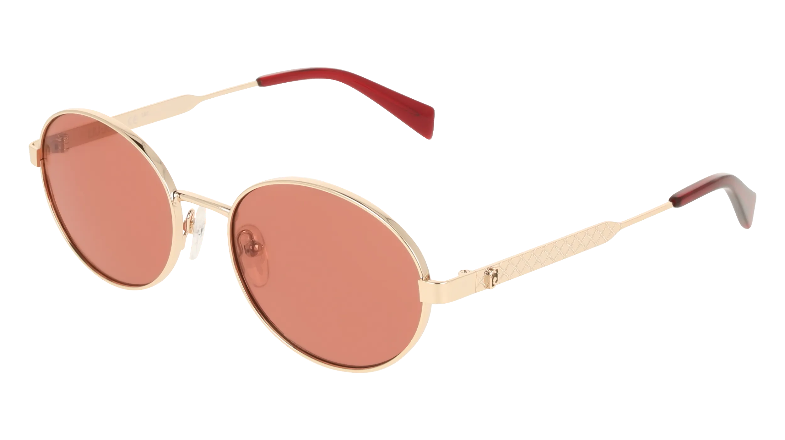 Liu Jo LJ163S 770 Occhiali da sole Metallo Oro Rosa Rotonda Normale - immagine 1