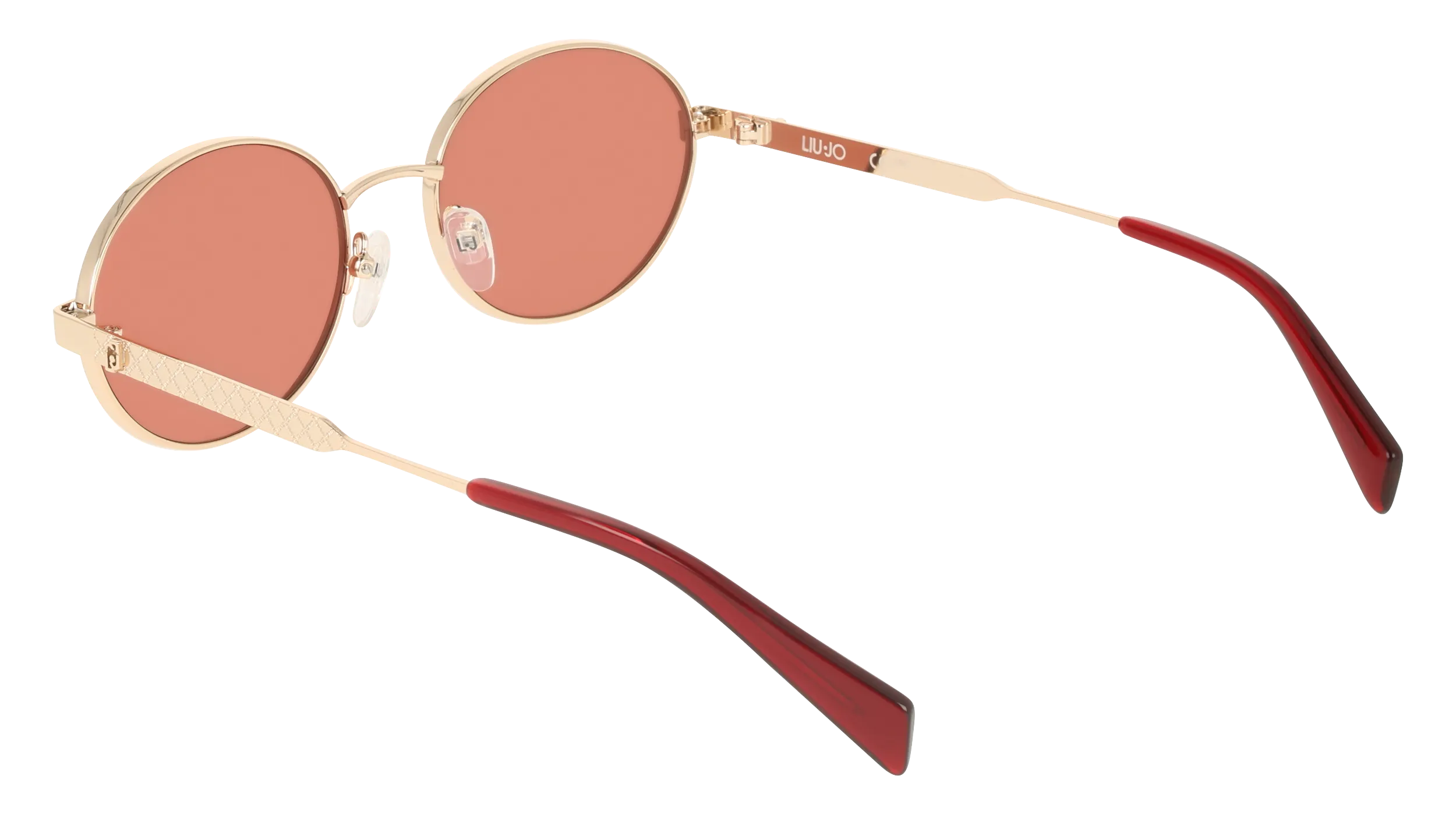 Liu Jo LJ163S 770 Occhiali da sole Metallo Oro Rosa Rotonda Normale - immagine 4