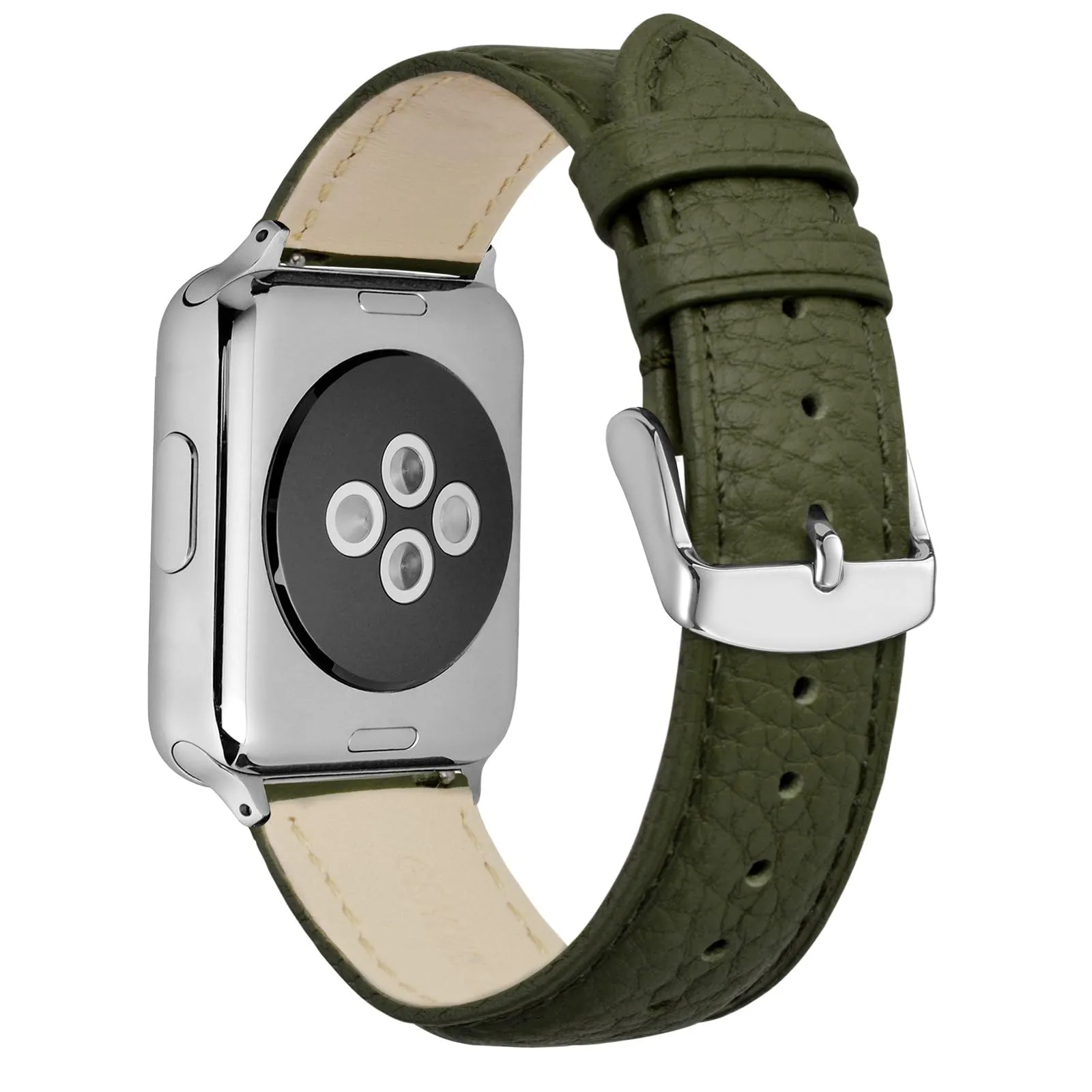 ANNEFIT Cinturino 14mm, Cinturini di Ricambio per Uomo e Donna, Imbottito Testurizzato Pelle a Sgancio Rapido (Verde) - immagine 8