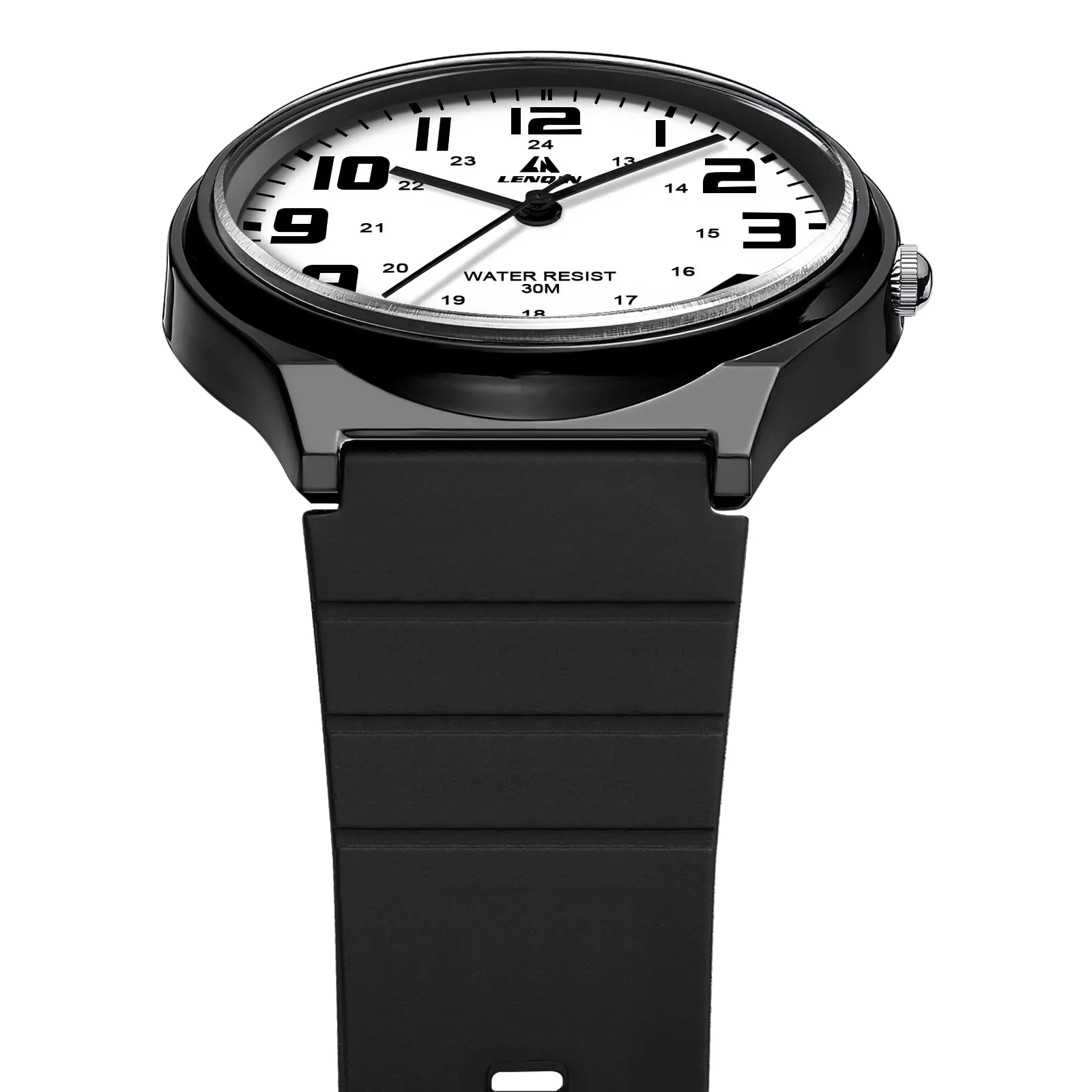 LN LENQIN Orologio da uomo al quarzo analogico, impermeabile 30 metri, con cinturino in silicone alla moda orologi uomo - immagine 4