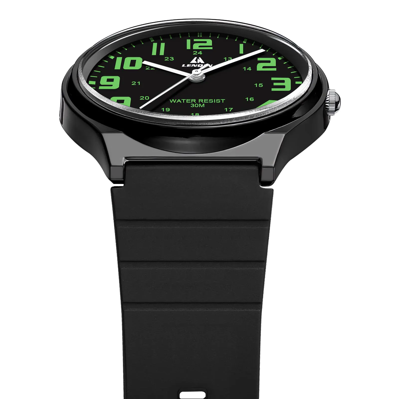 LN LENQIN Orologio da uomo al quarzo analogico, impermeabile 30 metri, con cinturino in silicone alla moda orologi uomo - immagine 4