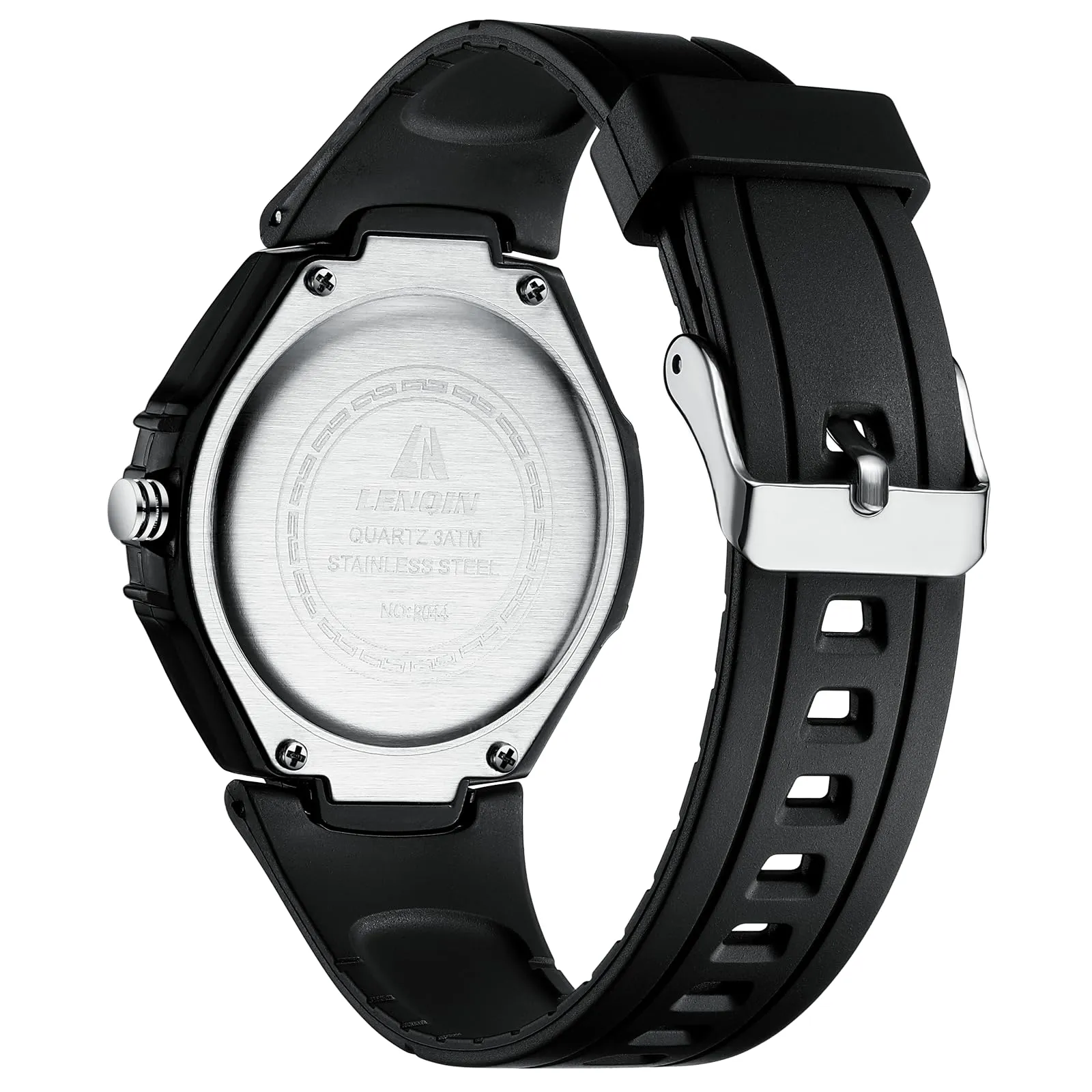 LN LENQIN Orologio da uomo al quarzo analogico, impermeabile 30 metri, con cinturino in silicone alla moda orologi uomo - immagine 2