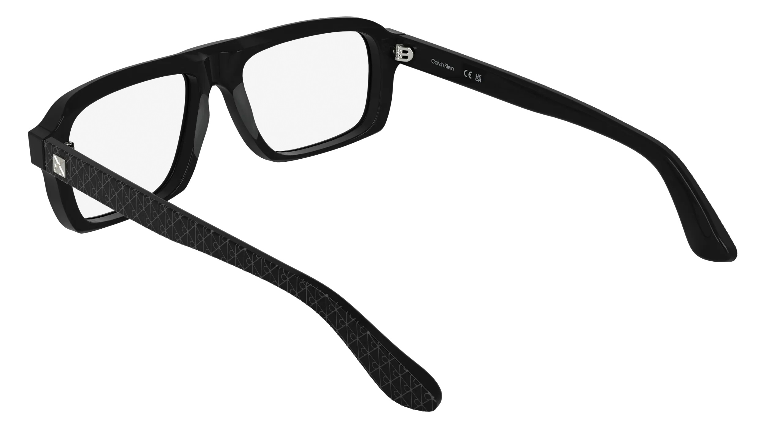 Calvin Klein CK25548 001 Montature da vista Acetato Nero Squadrata Normale - immagine 4
