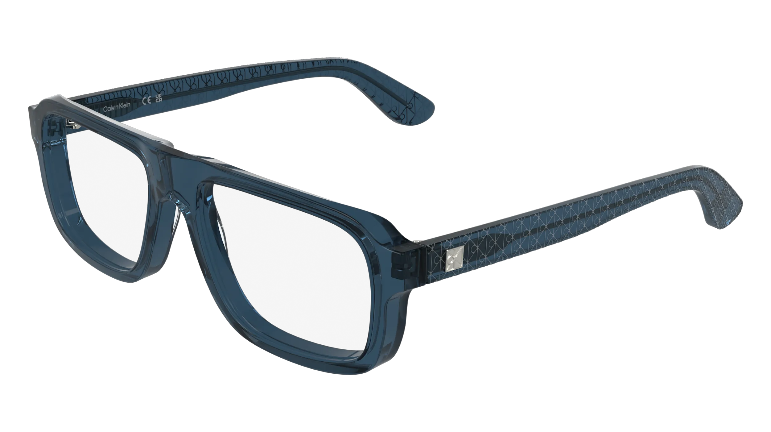 Calvin Klein CK25548 400 Montature da vista Acetato Blu Squadrata Normale - immagine 1