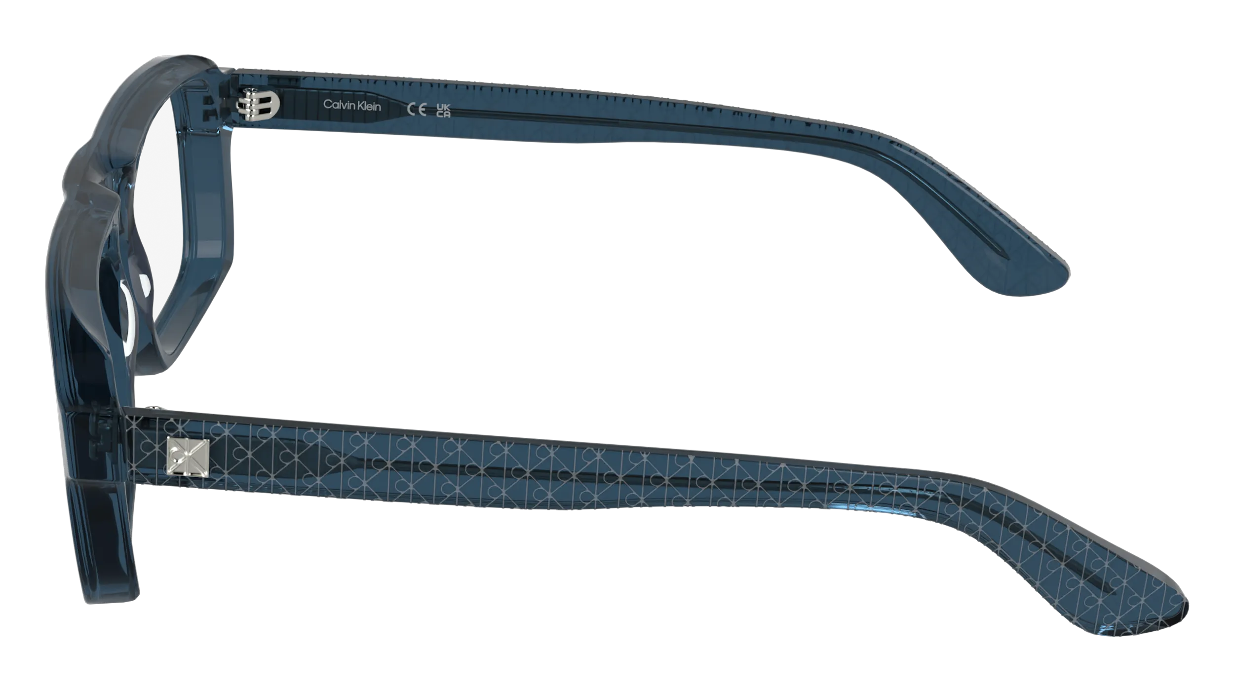 Calvin Klein CK25548 400 Montature da vista Acetato Blu Squadrata Normale - immagine 3