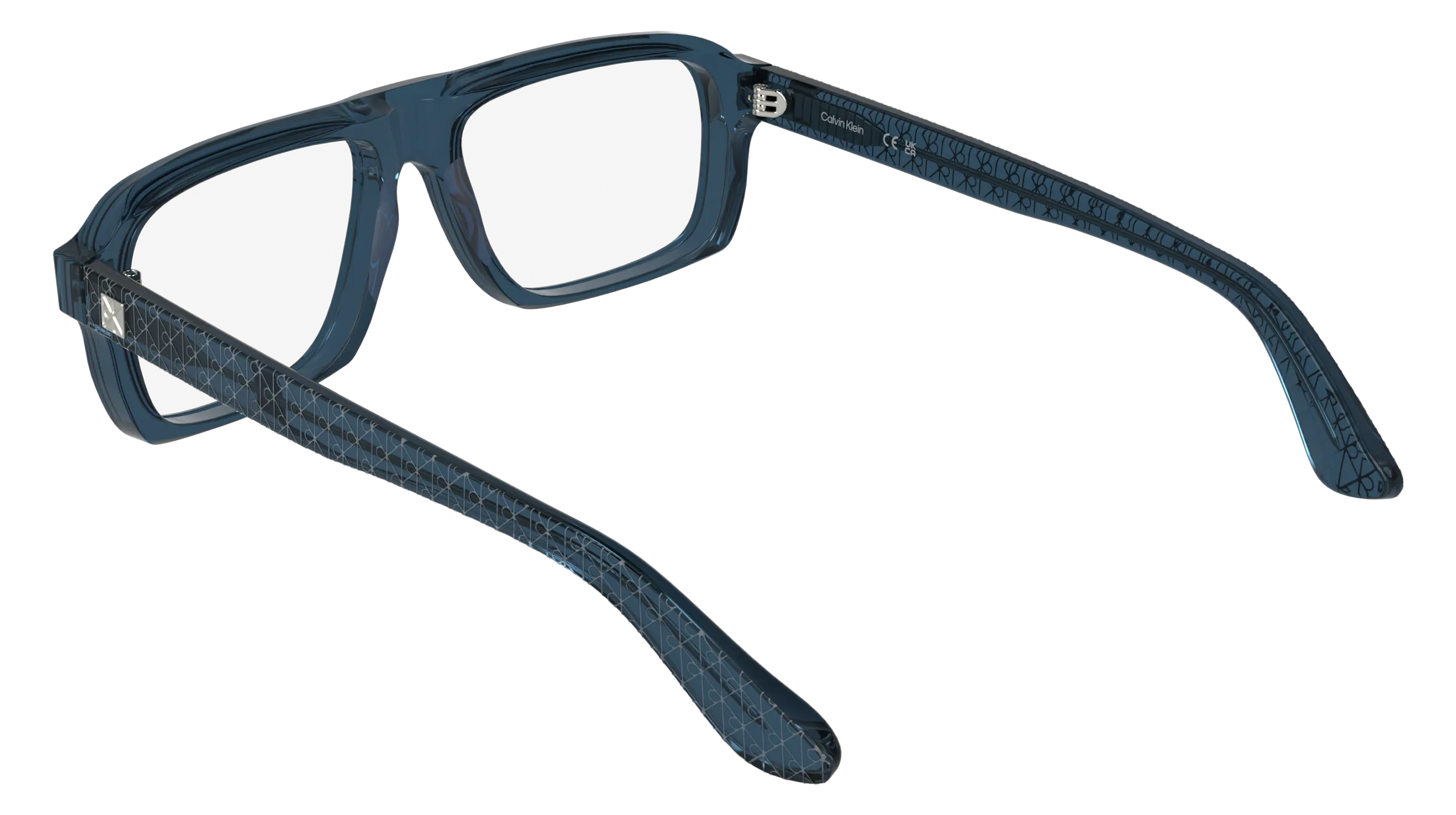 Calvin Klein CK25548 400 Montature da vista Acetato Blu Squadrata Normale - immagine 4