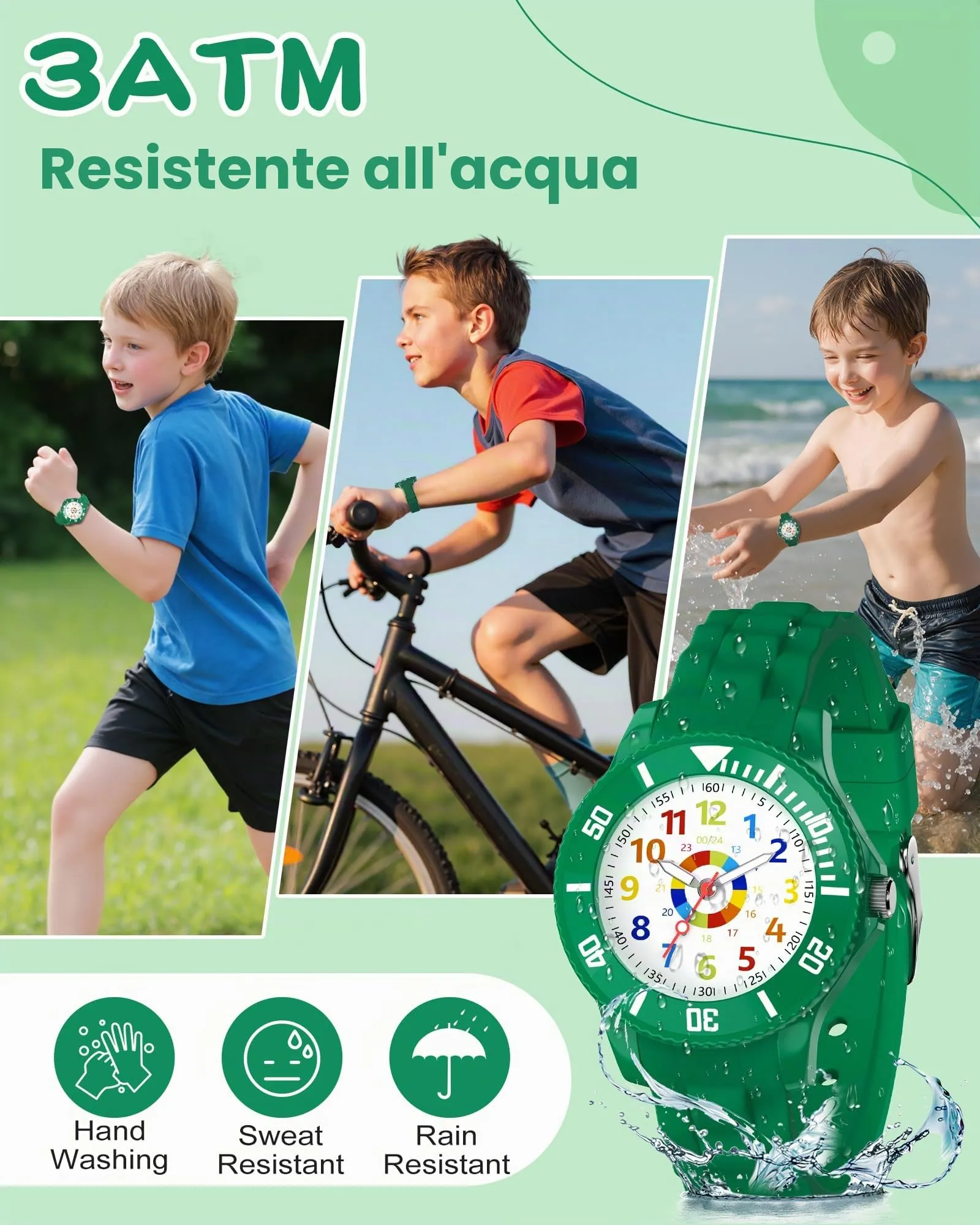 Ayybboo Analogico Orologio per Bambini e Adolescente - immagine 3