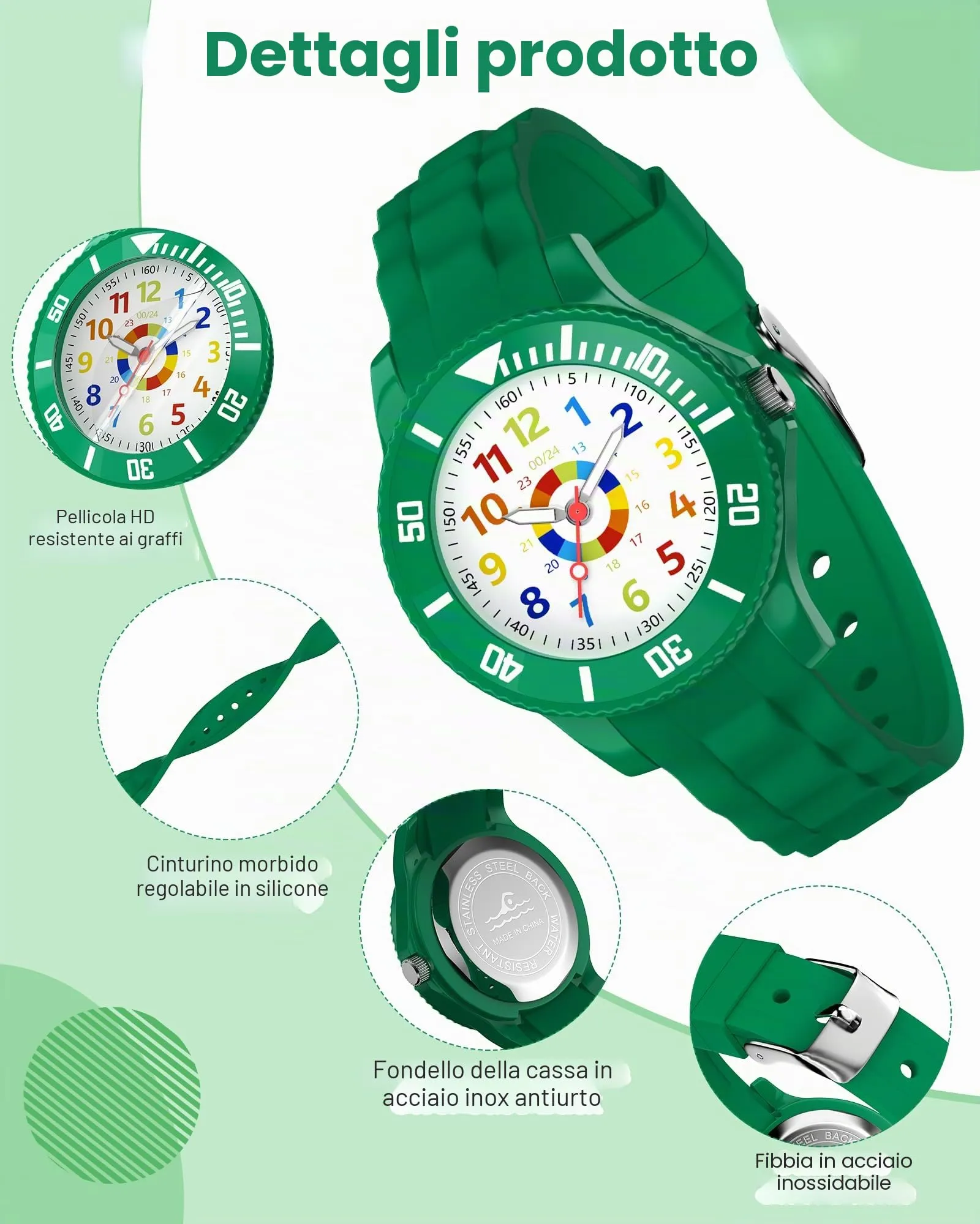 Ayybboo Analogico Orologio per Bambini e Adolescente - immagine 4