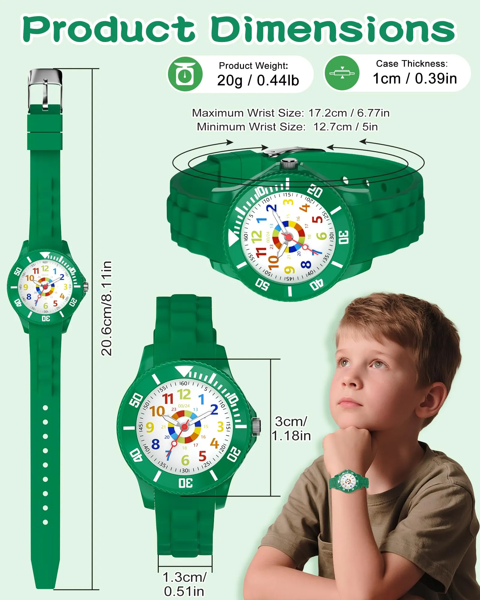 Ayybboo Analogico Orologio per Bambini e Adolescente - immagine 5