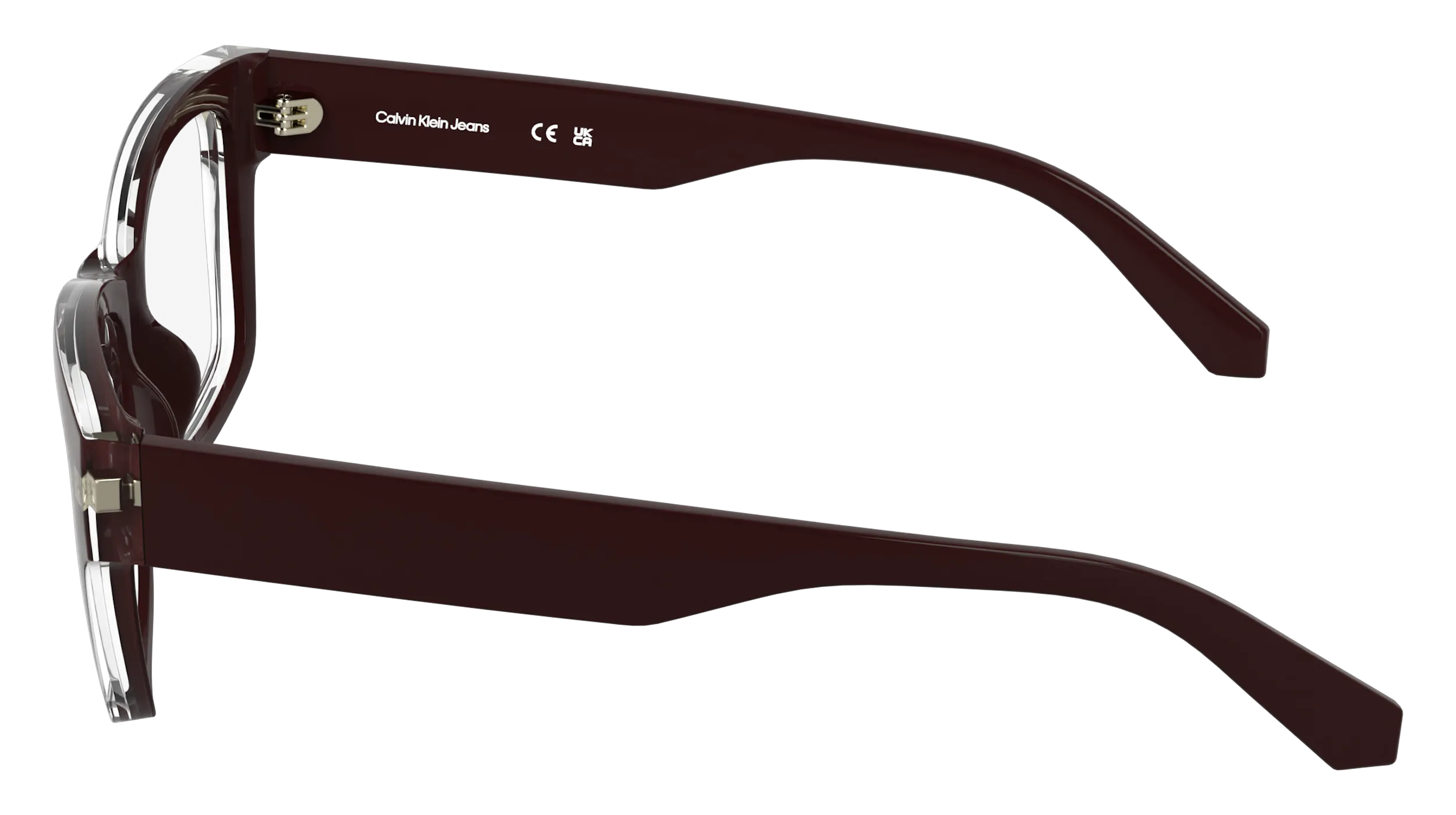 Calvin Klein CKJ25628 605 Montature da vista Bio-iniettato Bordeaux Cat Eye Normale - immagine 3