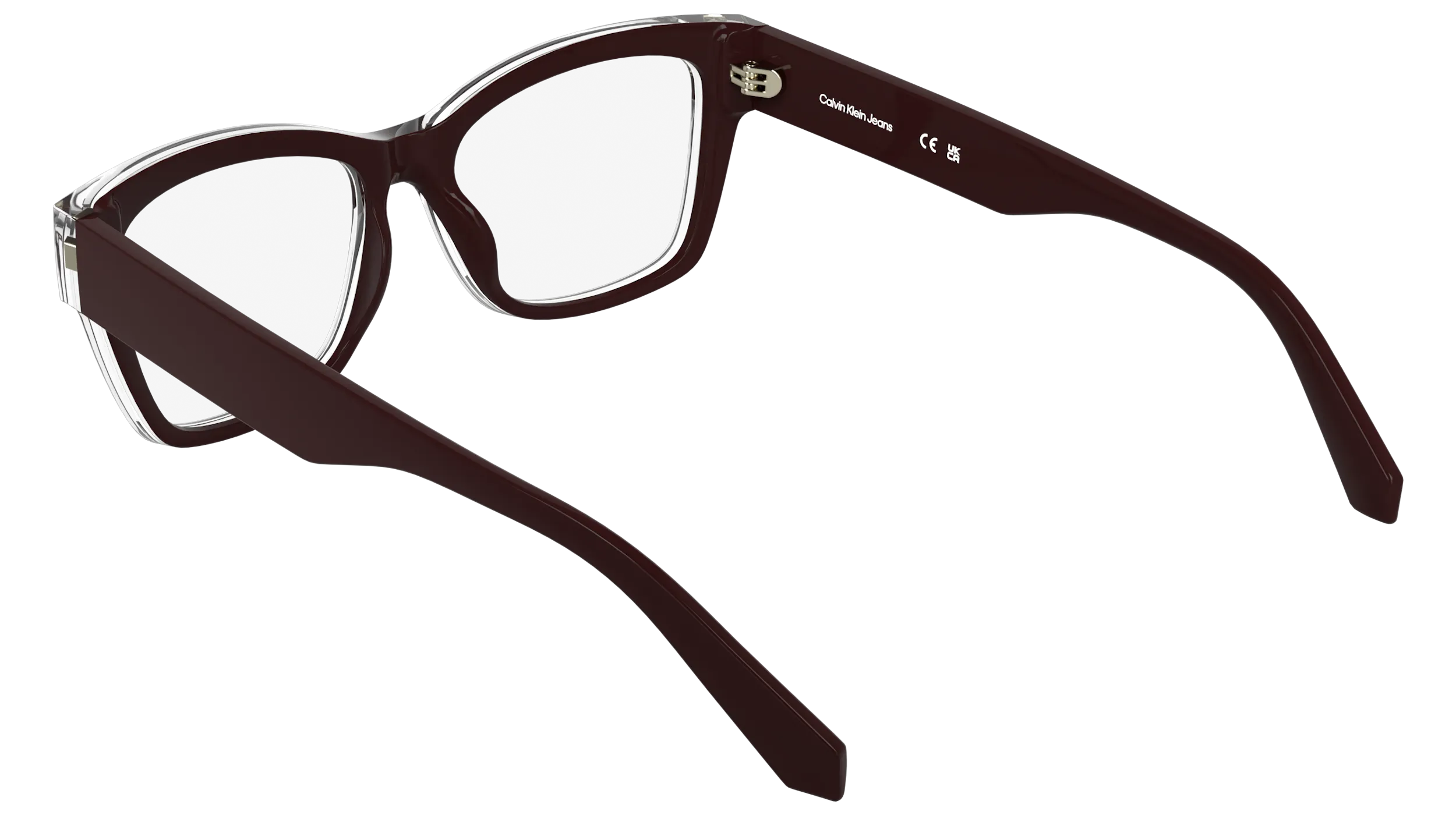 Calvin Klein CKJ25628 605 Montature da vista Bio-iniettato Bordeaux Cat Eye Normale - immagine 4