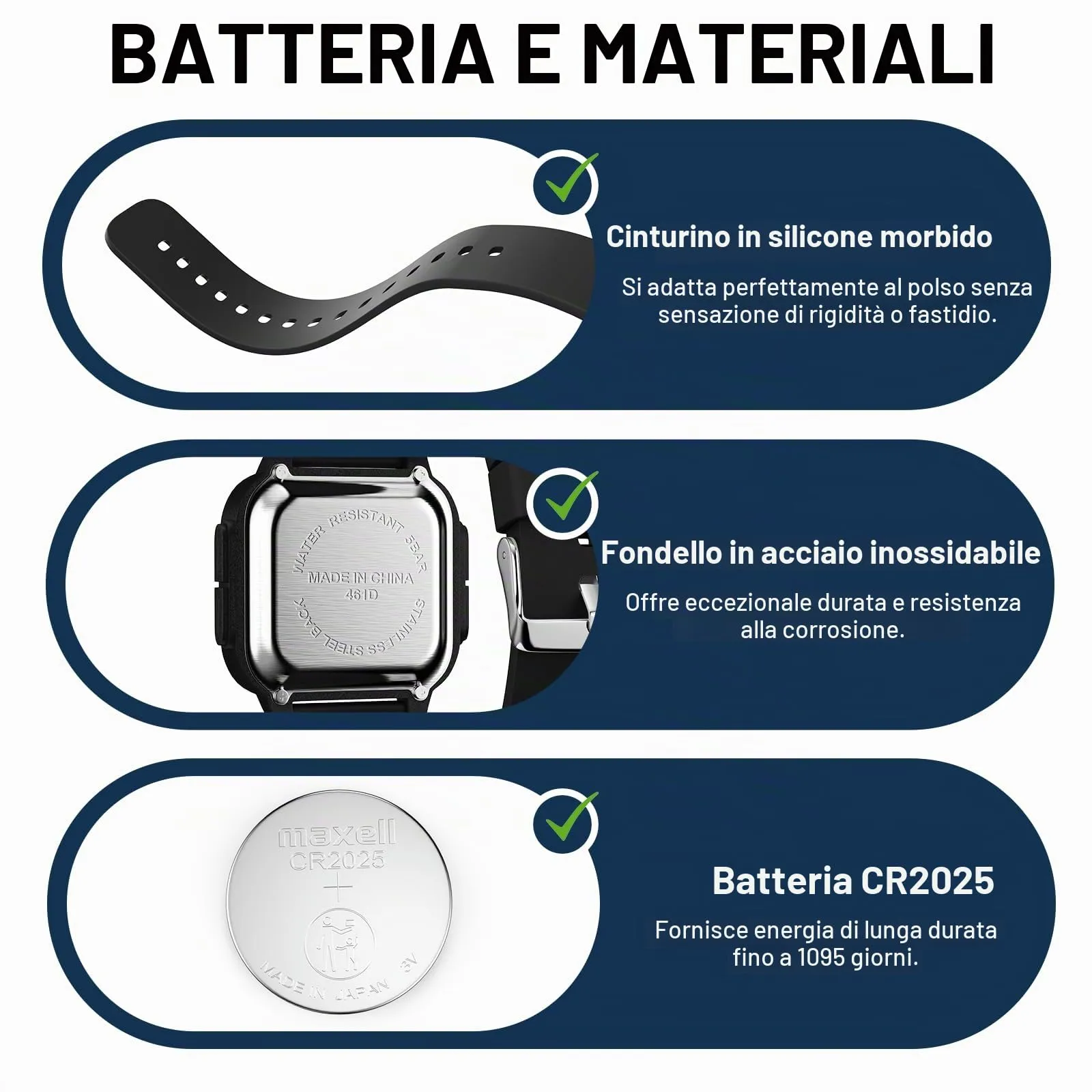 DTKID Orologio Sportivo Digitale Unisex, LED, Sveglia, Cronometro (Nero) - immagine 5