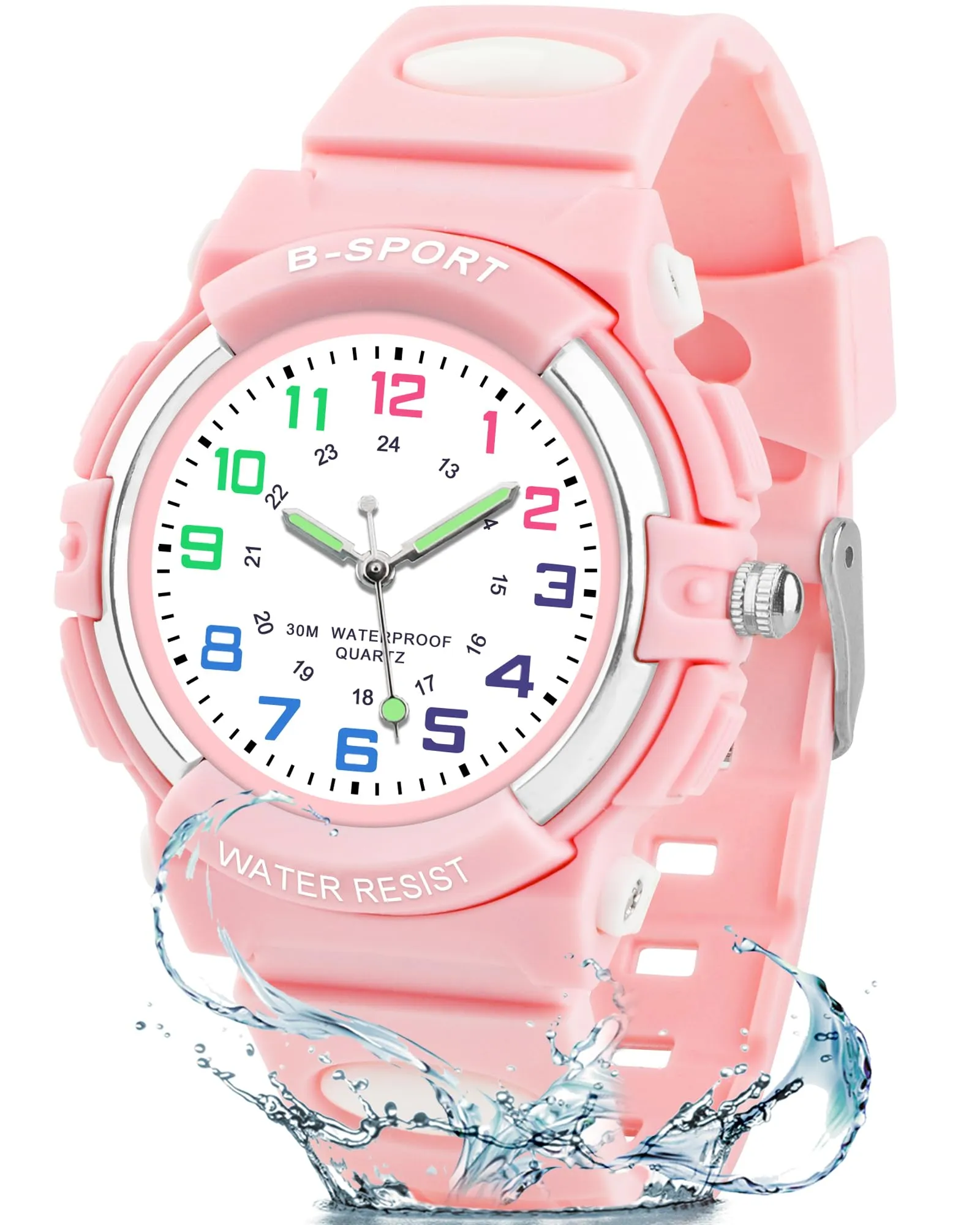 Edillas Orologio digitale bambino,30M Impermeabile Orologio Multifunzione - immagine 1