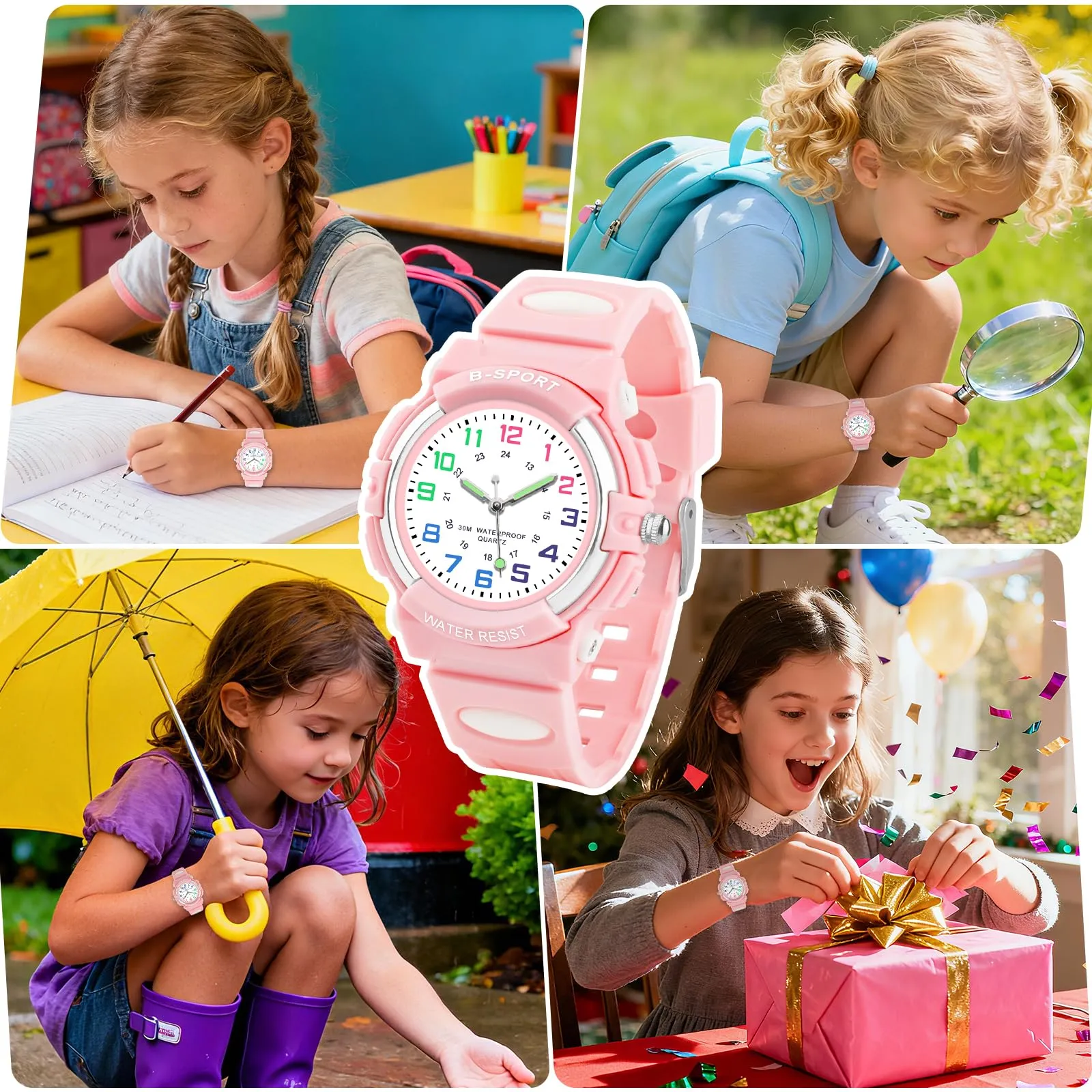 Edillas Orologio digitale bambino,30M Impermeabile Orologio Multifunzione - immagine 5