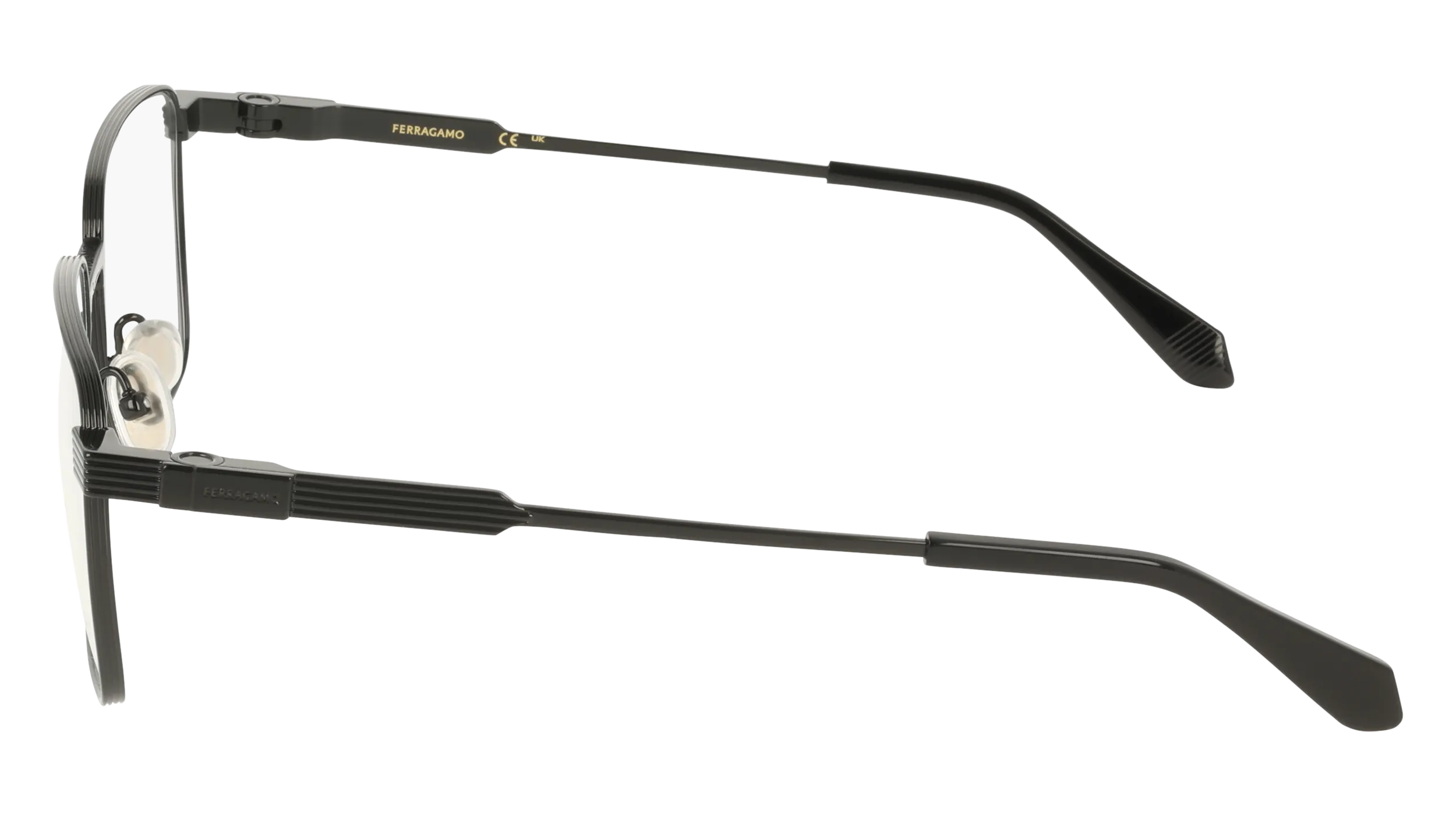 Ferragamo SF2601 001 Montature da vista Titanio Nero Squadrata Normale - immagine 3