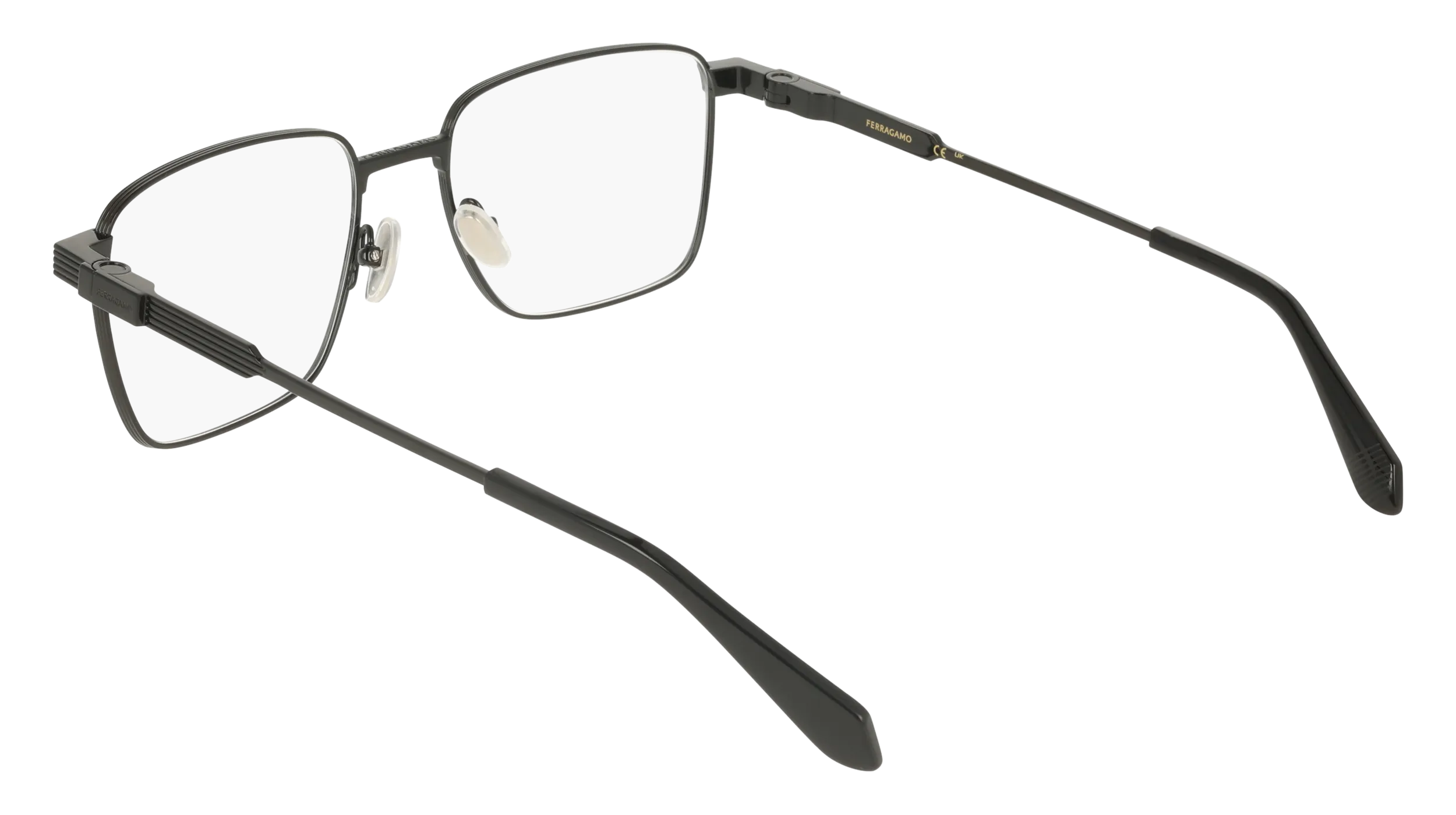 Ferragamo SF2601 001 Montature da vista Titanio Nero Squadrata Normale - immagine 4