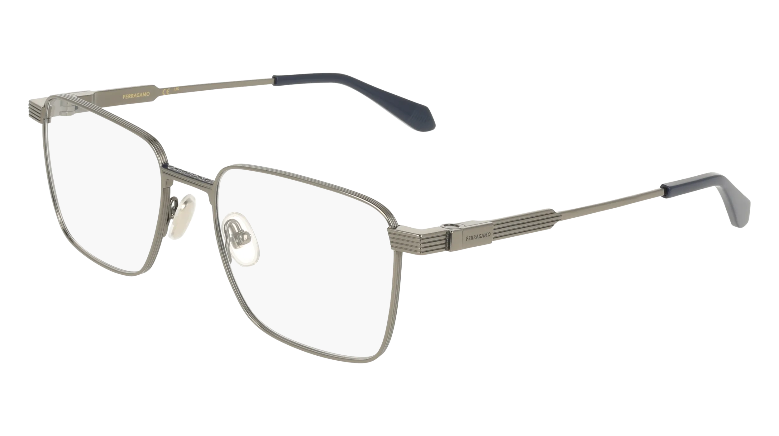 Ferragamo SF2601 021 Montature da vista Titanio Rutenio Squadrata Normale - immagine 1
