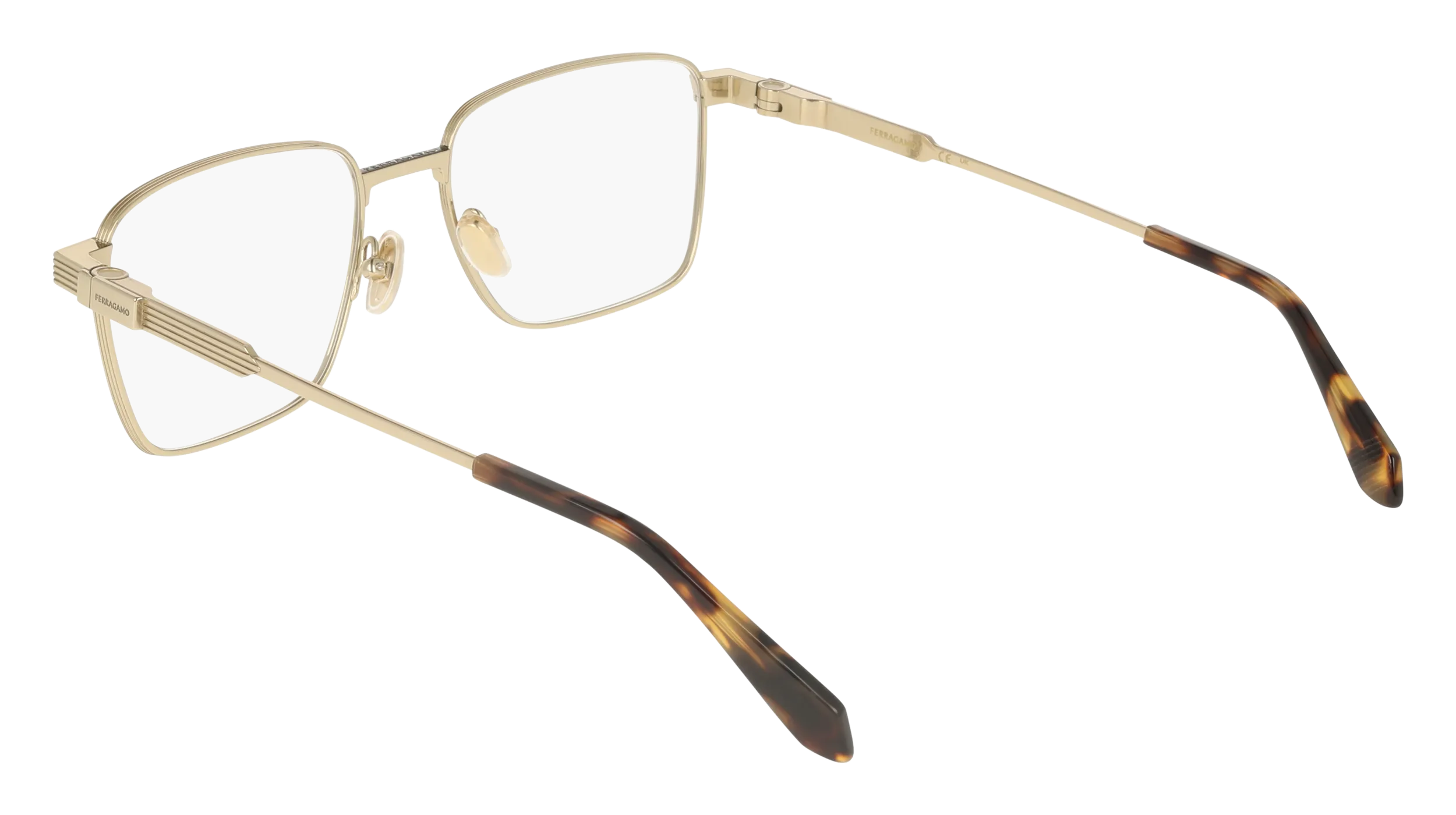 Ferragamo SF2601 710 Montature da vista Titanio Oro Squadrata Normale - immagine 4