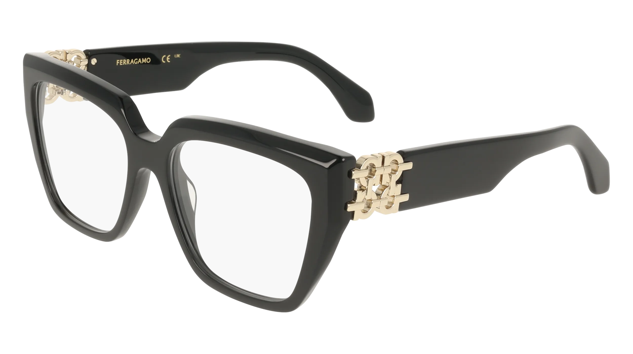 Ferragamo SF3041E 001 Montature da vista Acetato Nero Squadrata Normale - immagine 1